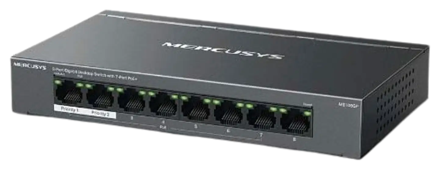 Mercusys MS108GP Gigabit PoE+ -kytkin - 2