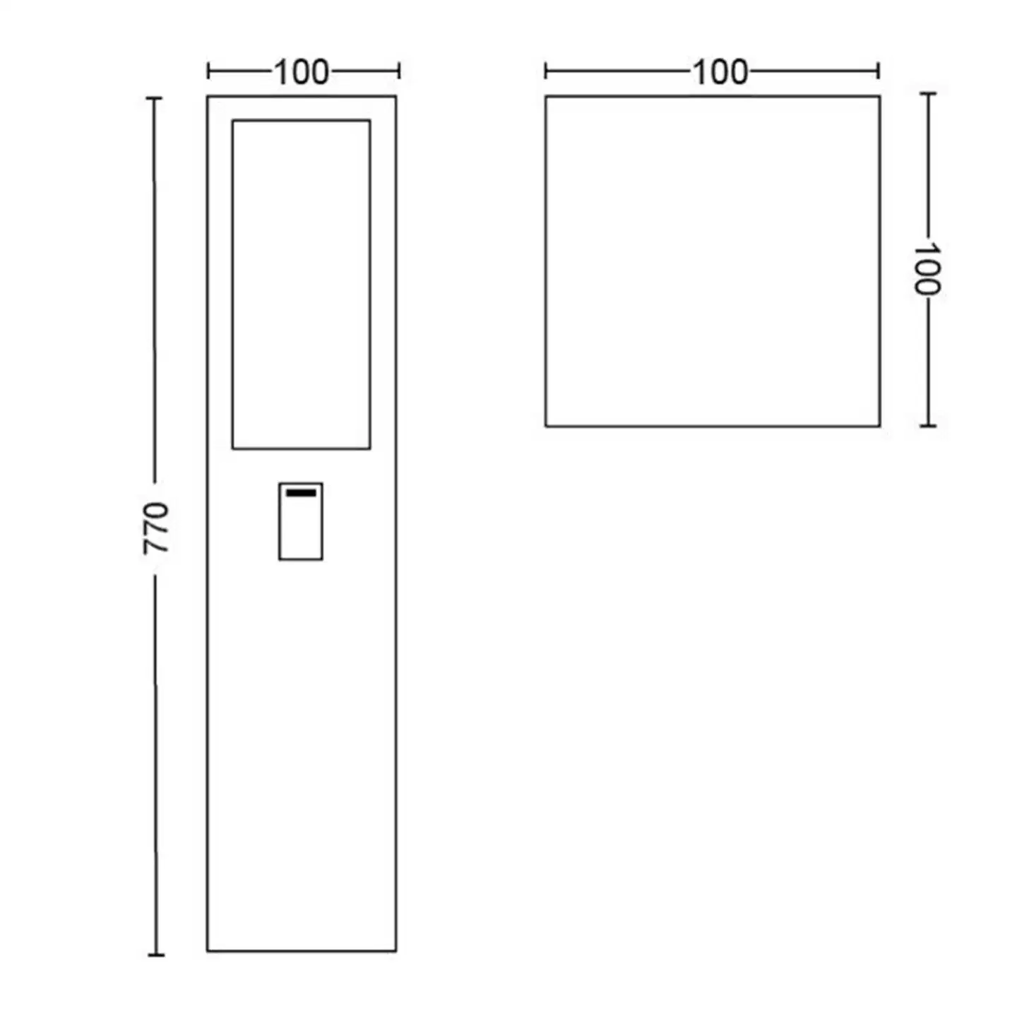 Philips Hue Impress -pylväsvalaisin ulkokäyttöön 16W 2000-6500K 590LM musta - 2