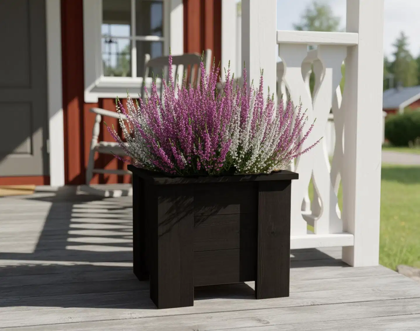 Miljöökoriste Nelikulmainen kukkalaatikko harmaa - 6