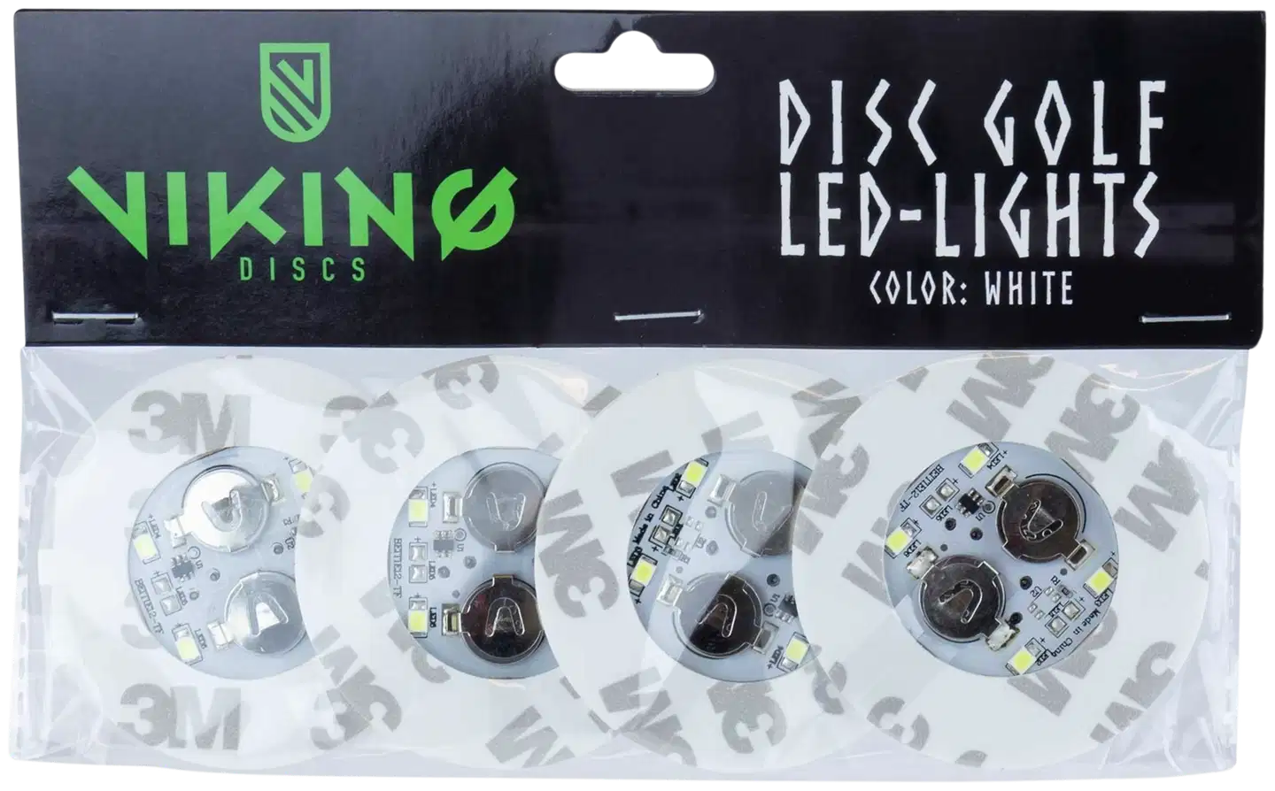 Viking Discs led-valo frisbeegolfkiekkoon, valkoinen (4kpl) - 1