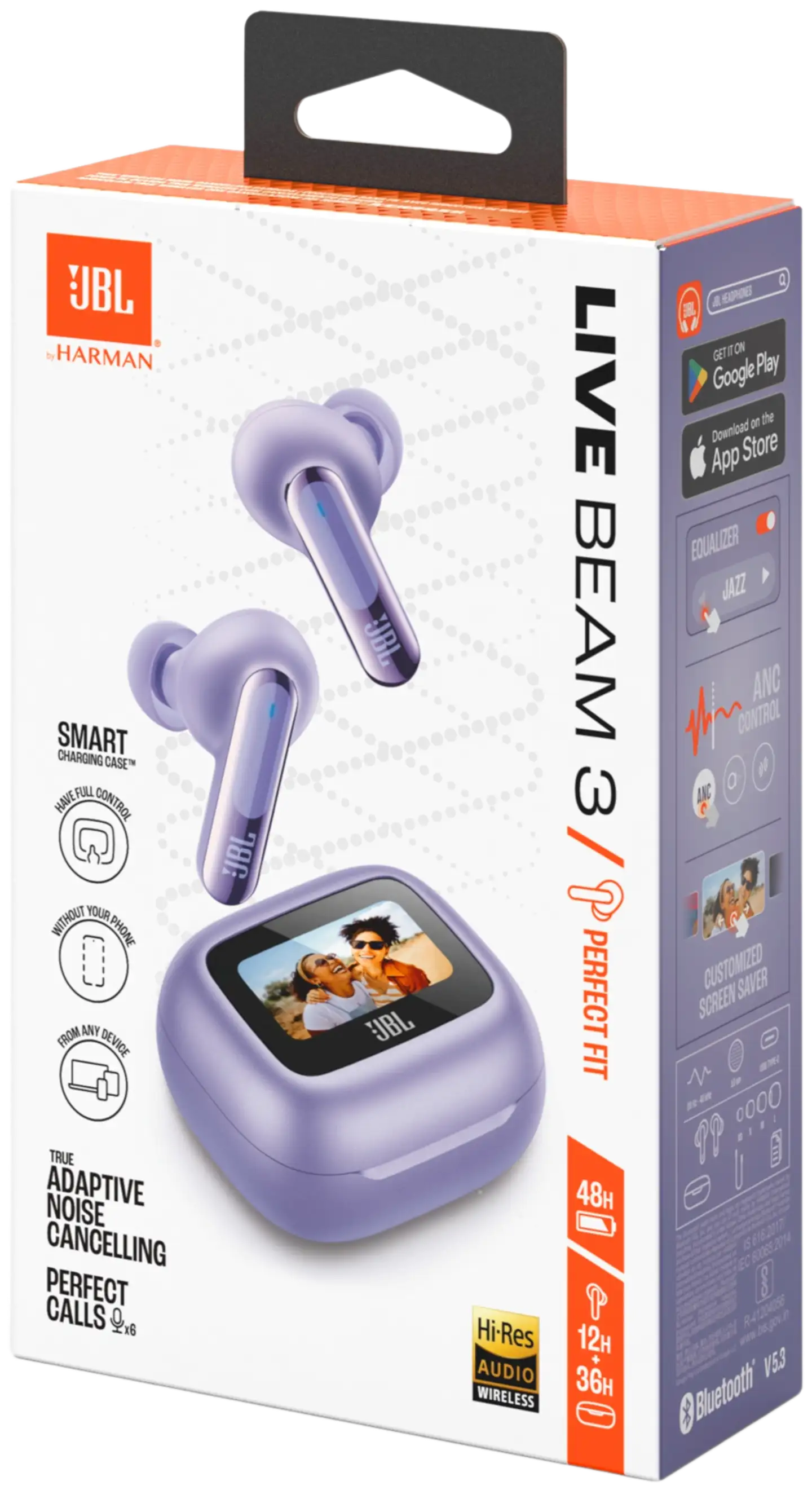 JBL Bluetooth vastamelunappikuulokkeet Live Beam 3 violetti - 14