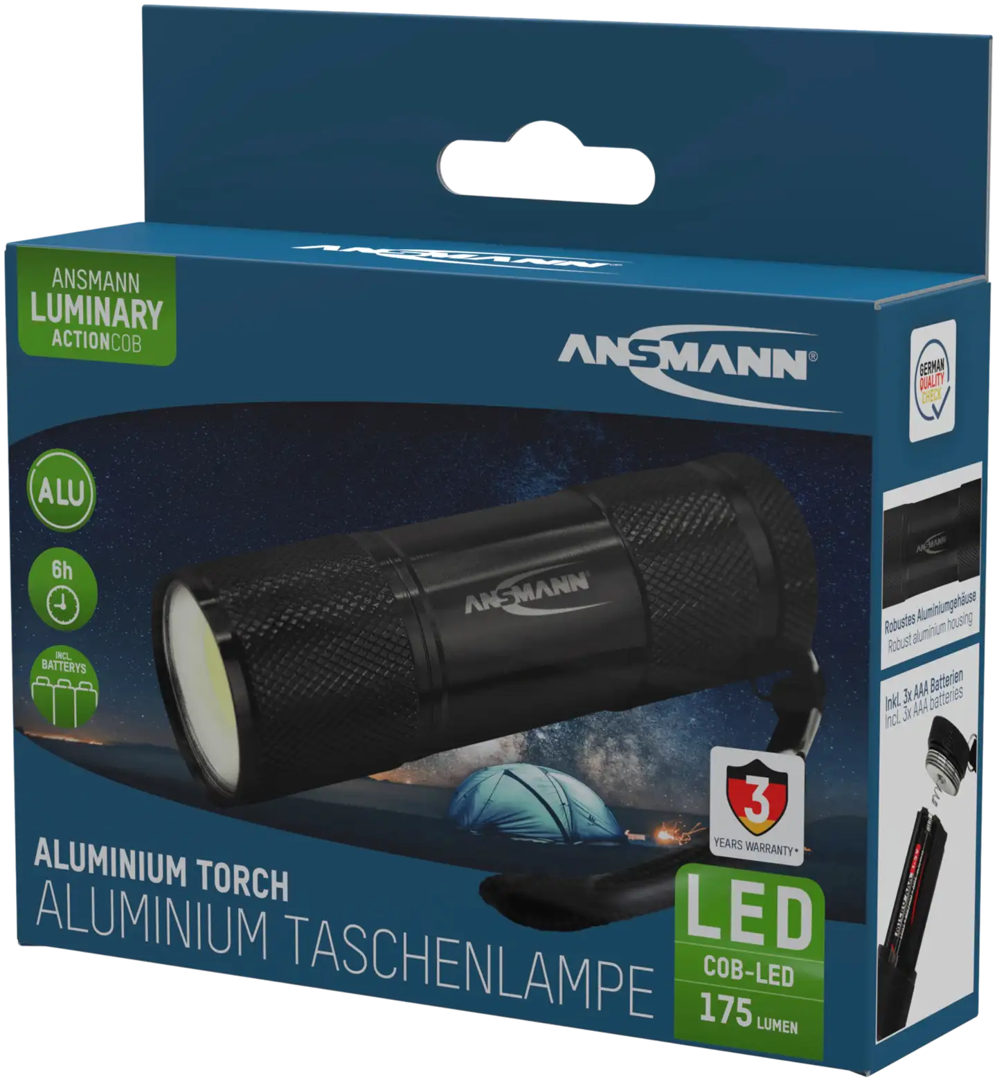 Ansmann taskulamppu Action COB LED - 3