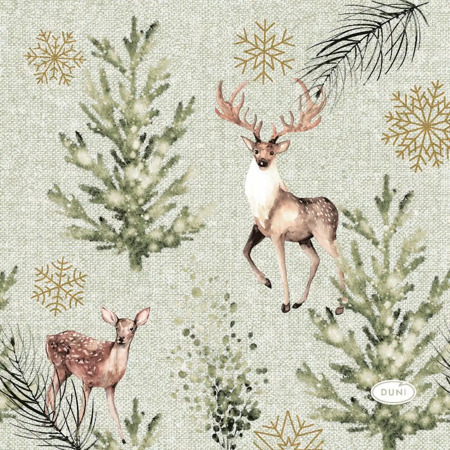 DUNI lautasliina Elegant Deer 24 x 24cm 3-krs 20kpl