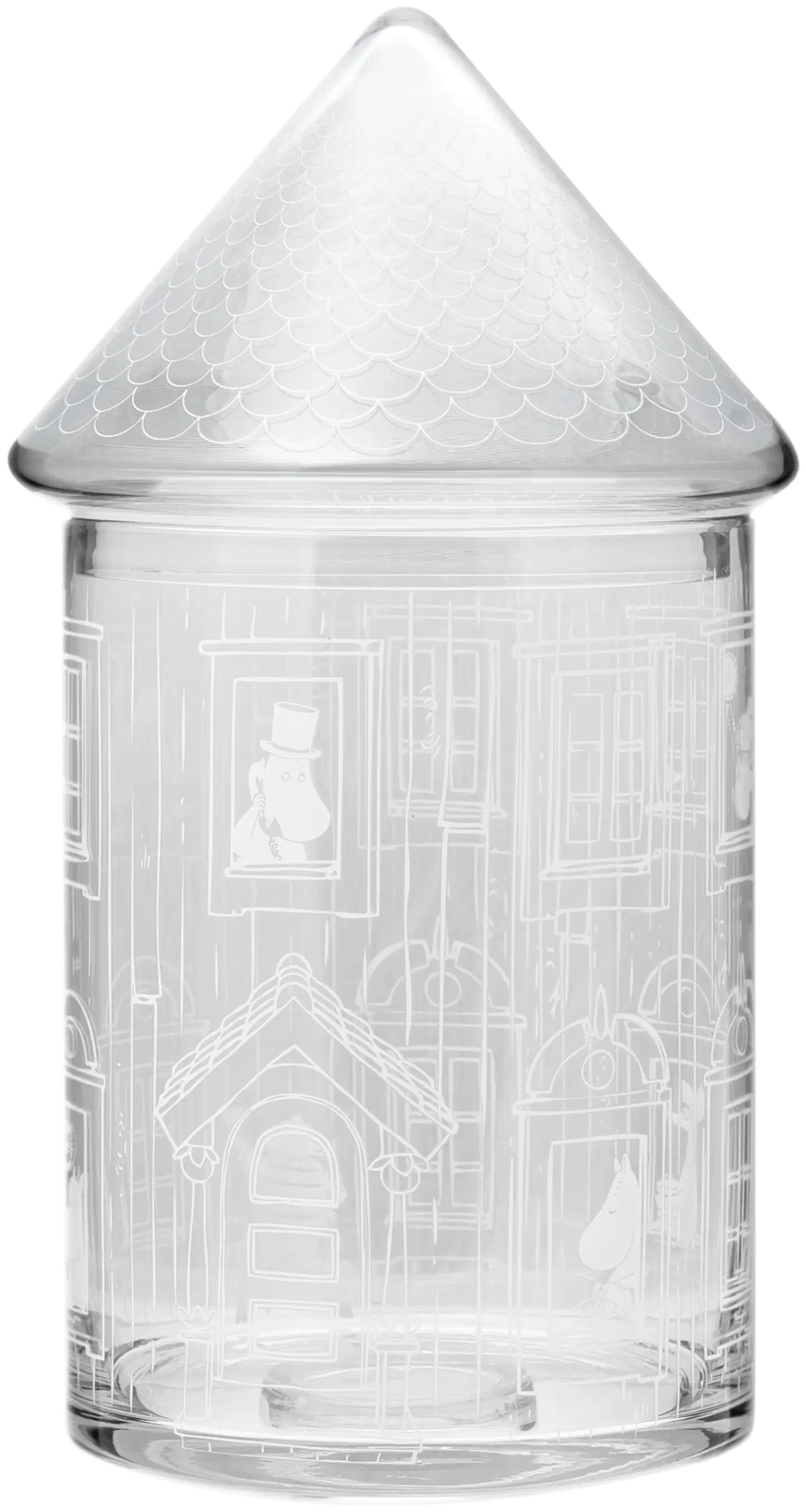 Muurla lasipurkki sisustusrasia Muumitalo 30,5cm - 2