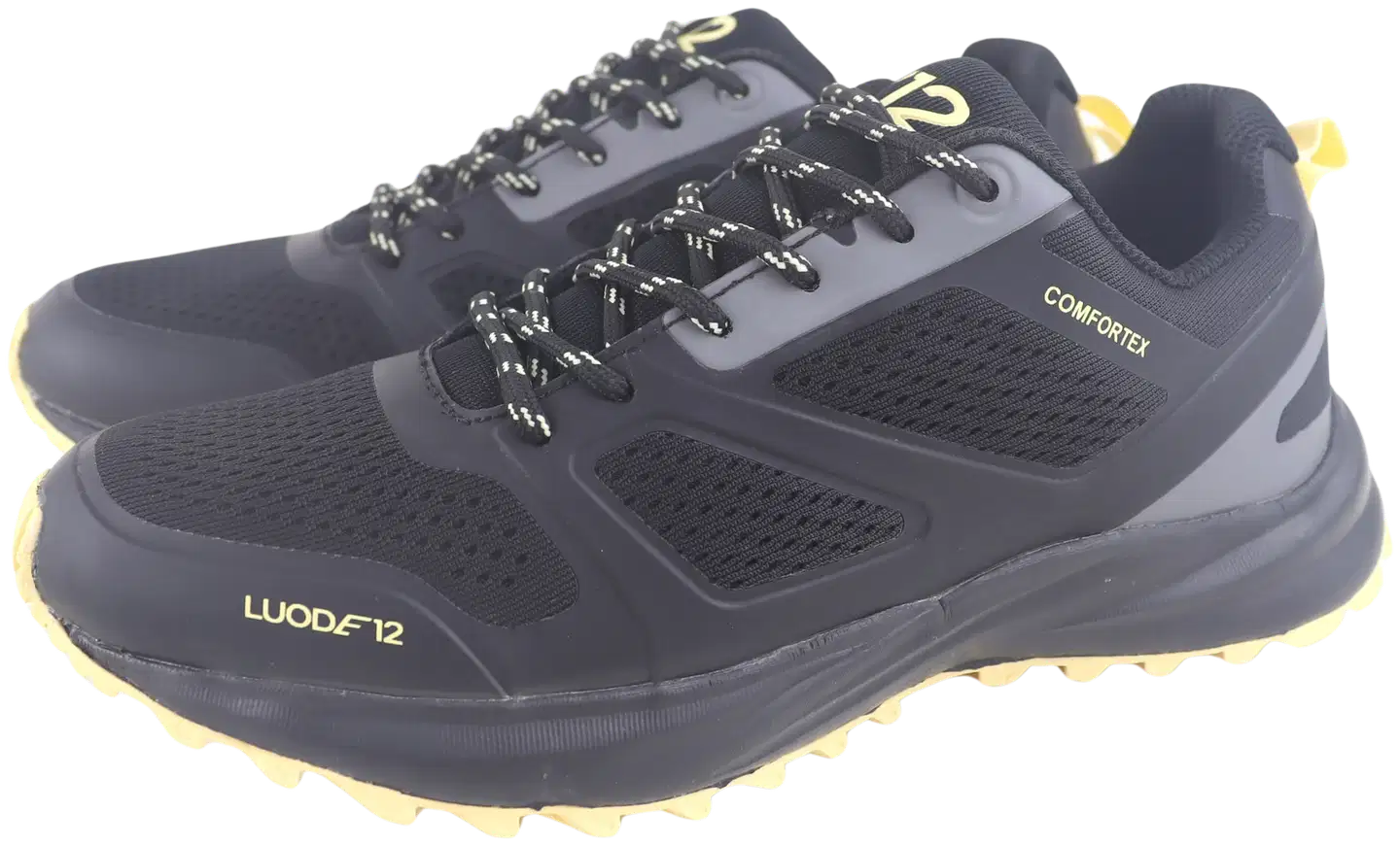 Luode12 naisten ulkoilukengät Houtskär - Black/yellow - 1