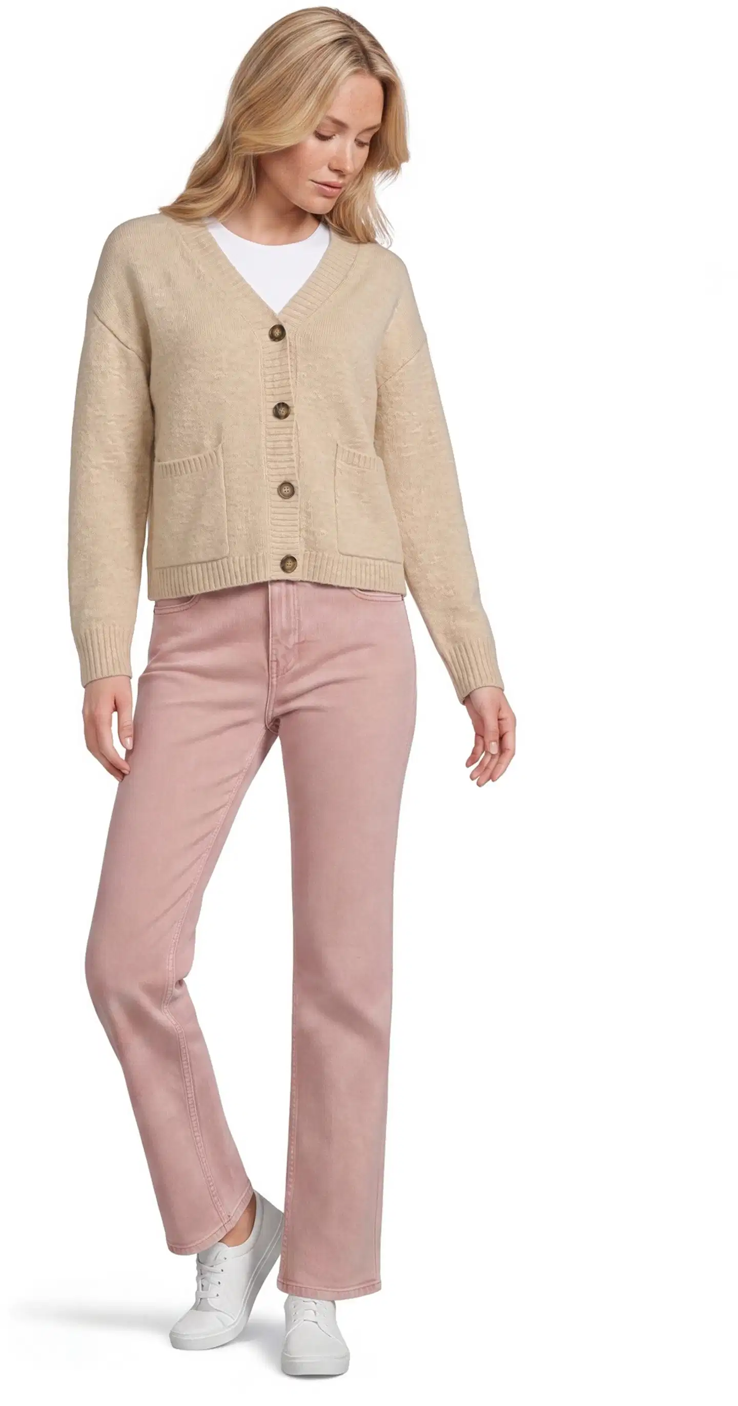 House naisten farkut Slim Mom - MISTY ROSE - 4
