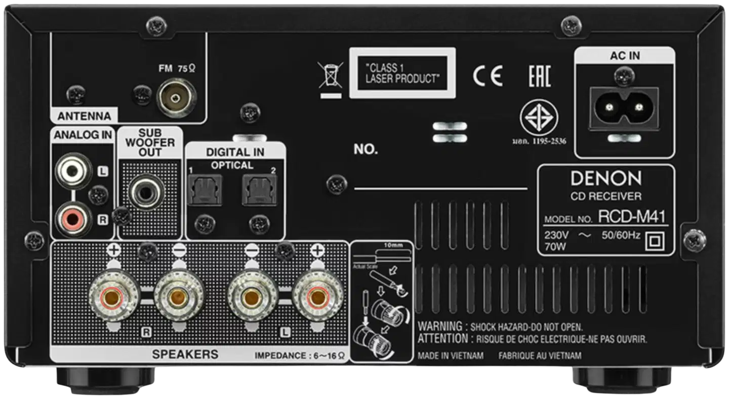 Denon RCD-M41 CD-viritinvahvistin musta - 2