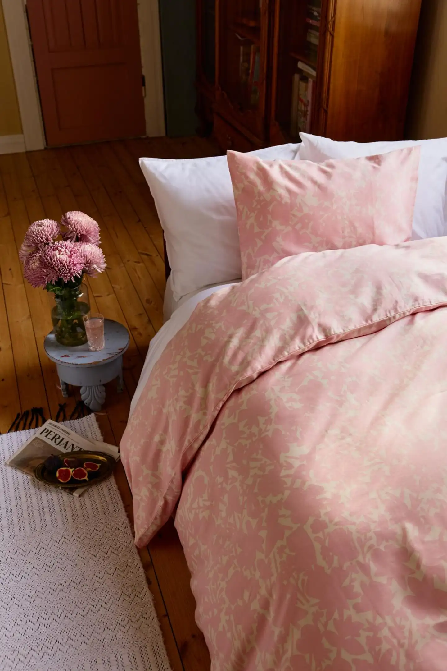 Finlayson satiini pussilakanasetti Katveessa150X210+50X60 vaal.pun/beige - 2