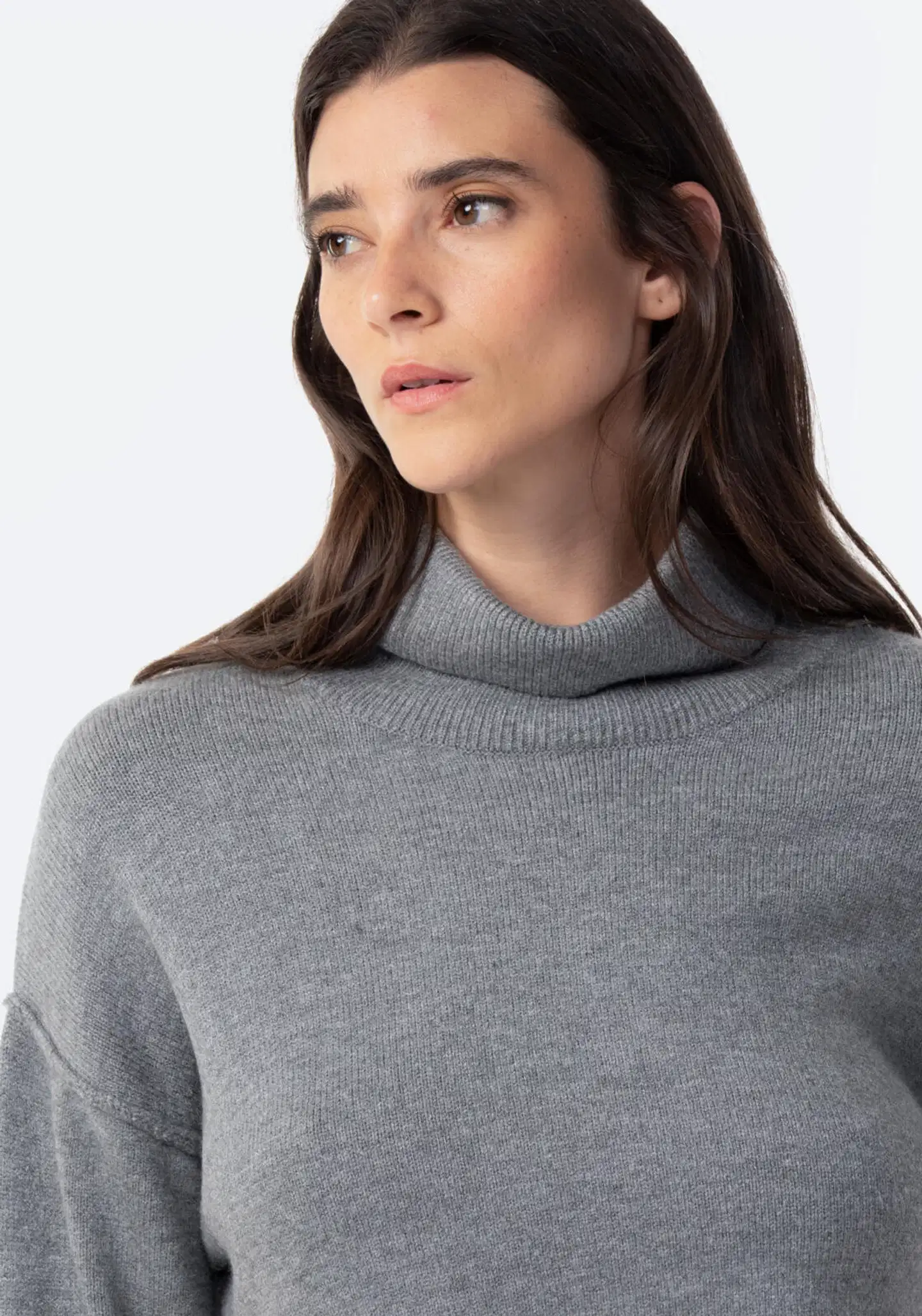 TEX naisten pooloneule I291411 - GREY - 5
