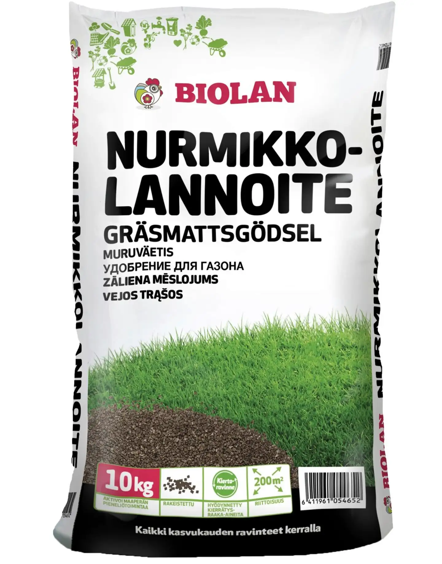 Biolan 10kg nurmikkolannoite