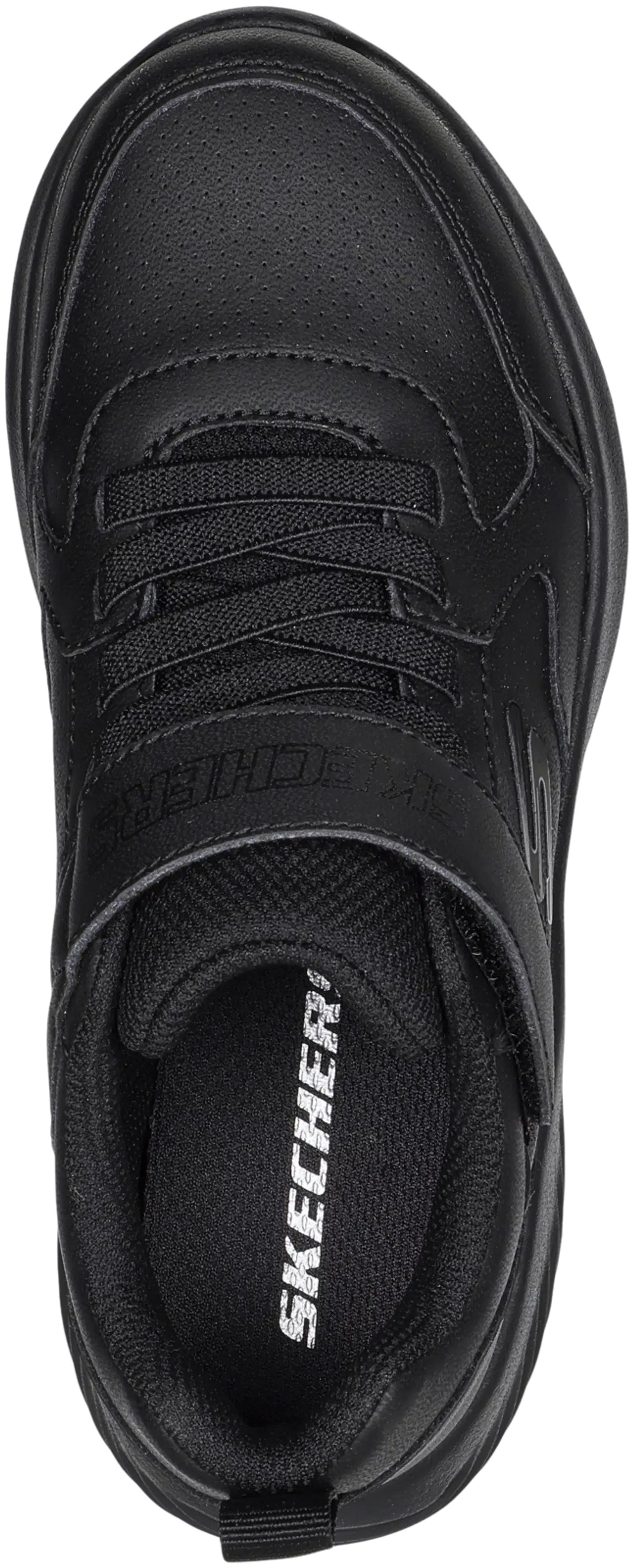 Skechers lasten kevyt lenkkari tarranauhalla ja venyvillä nauhoilla - BLACK - 2