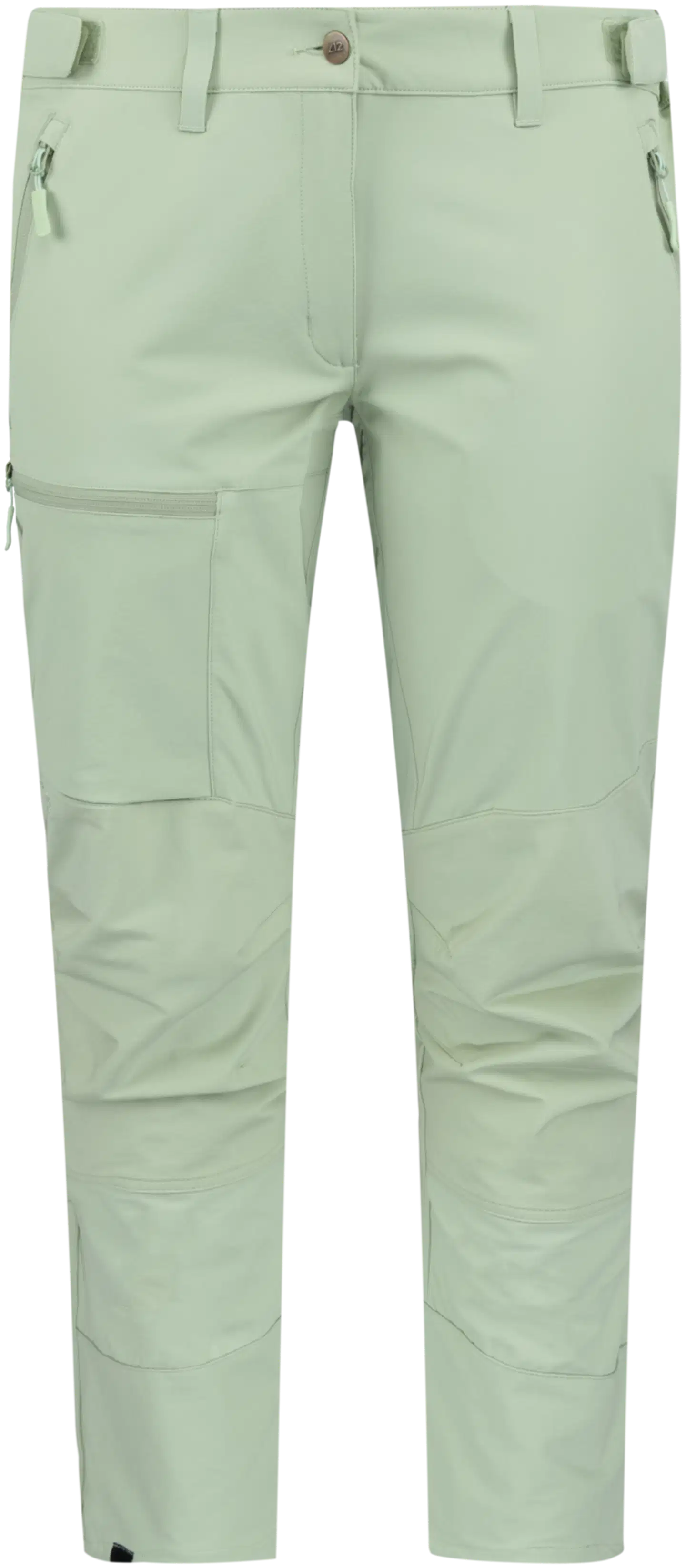 Luode12 naisten plus-koon retkeily- ja ulkoiluhousut 223L112680 - reseda - 1