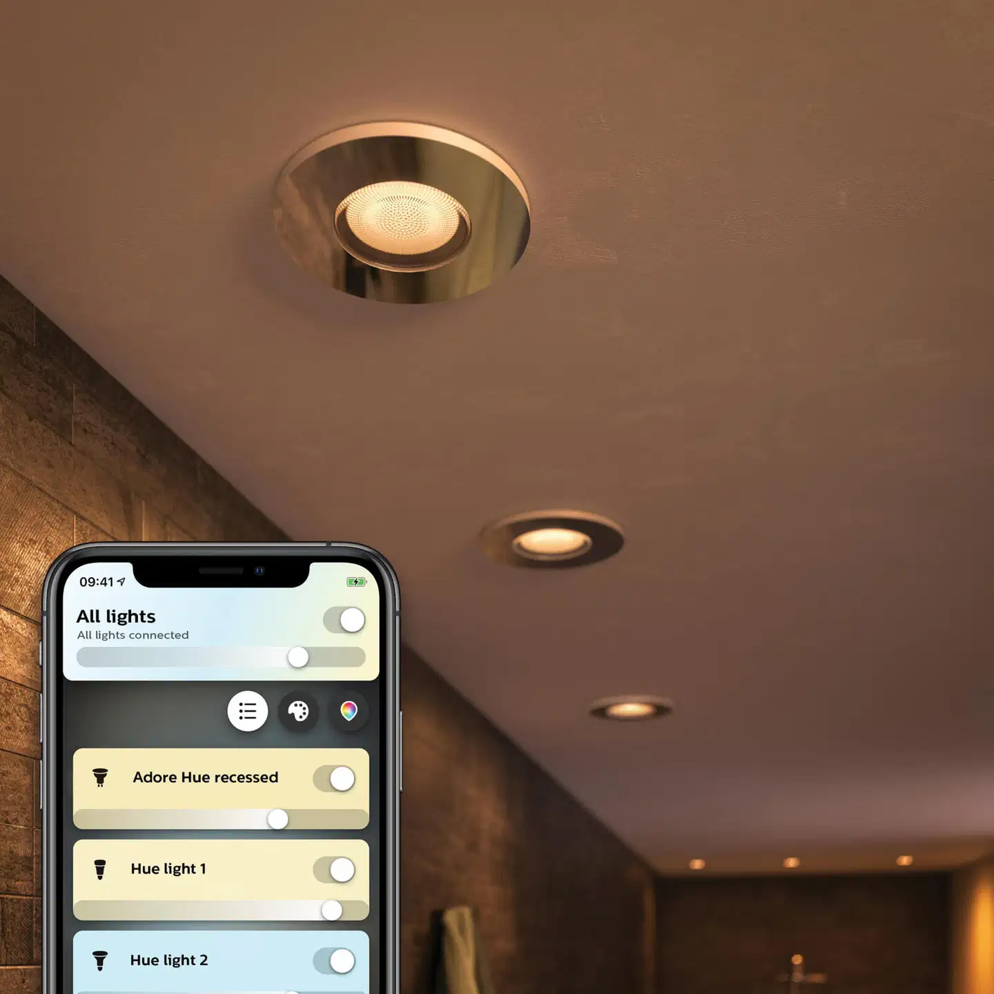 Philips Hue Adore -upotettava kohdevalo kylpyhuoneeseen 4.2W 2200-6500K 400LM 3 kappaletta - 9