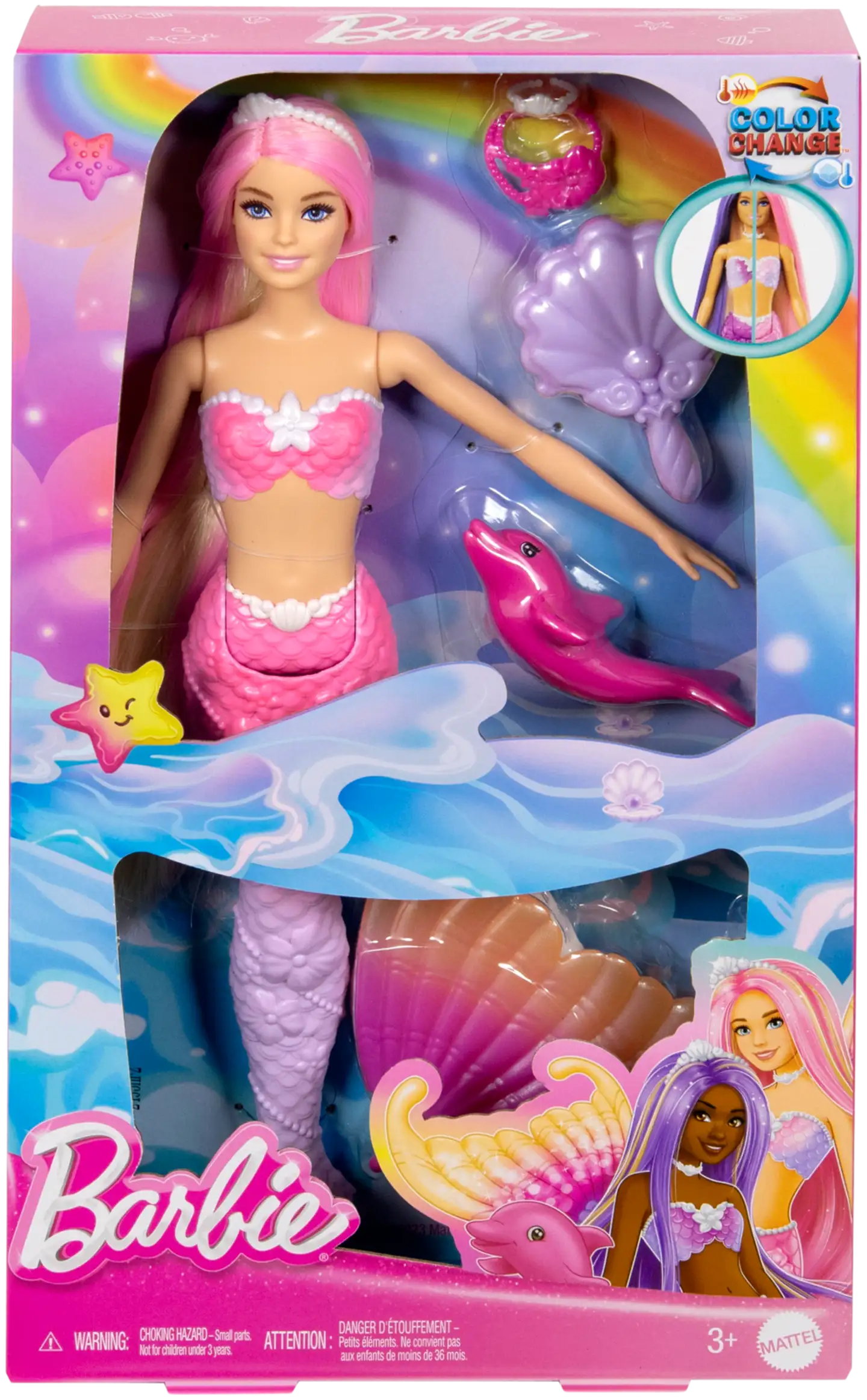 Barbie Feature Mermaid väriävaihtava merenneitonukke - 1