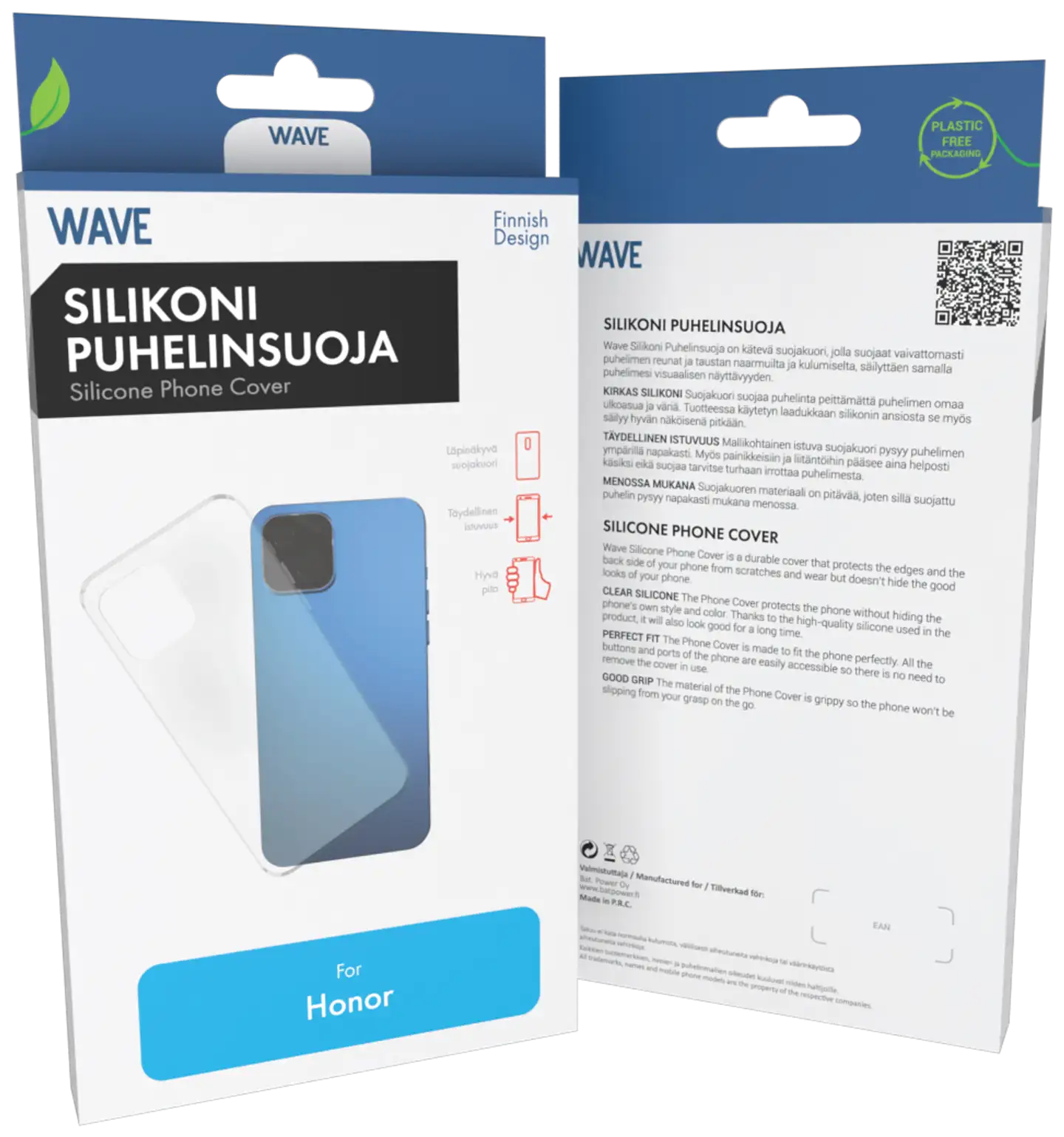 Wave silikonisuoja Honor X5c Plus Kirkas