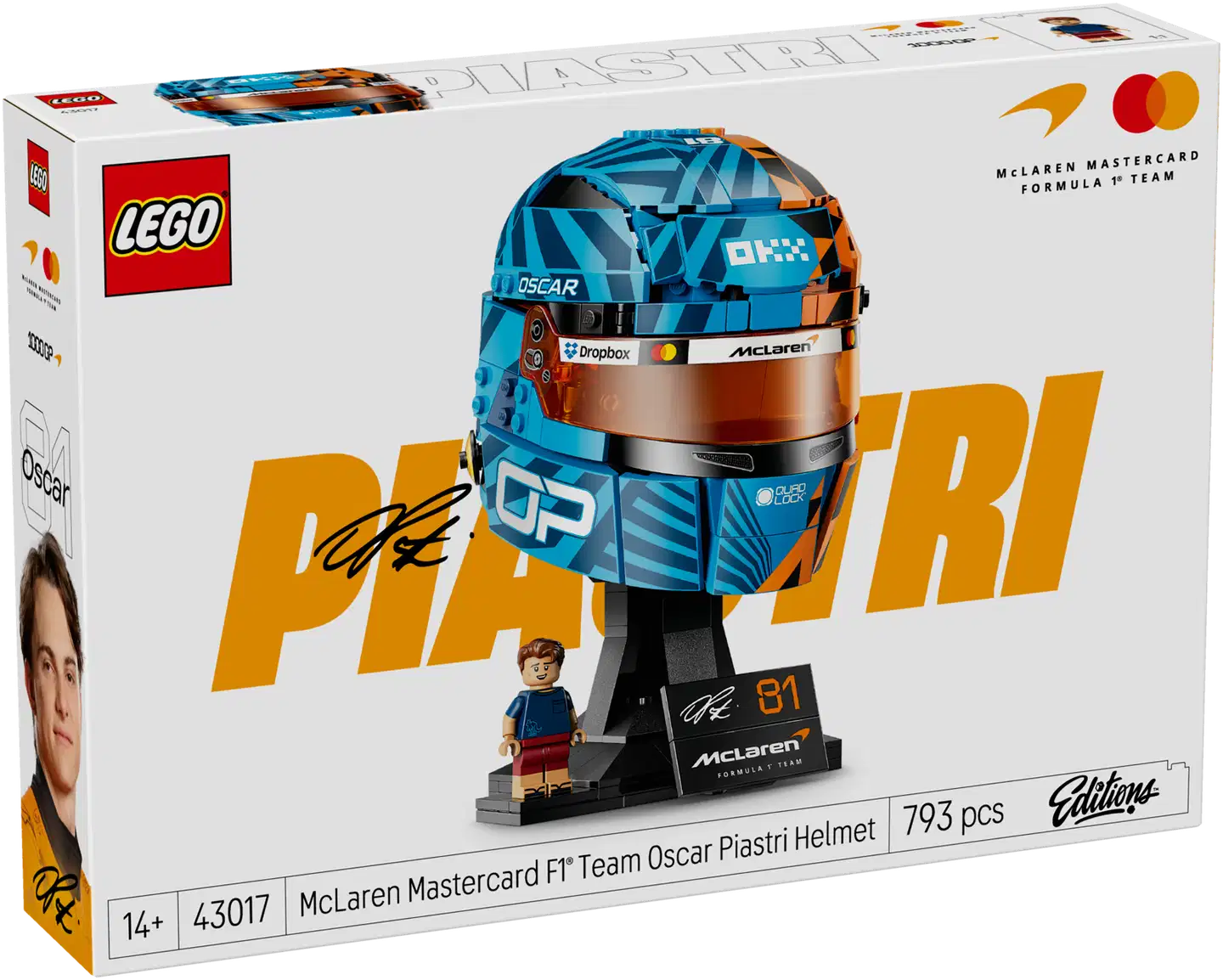 LEGO® 43017 McLaren Mastercard F1® Team ‑kypärä – Oscar Piastri - 1