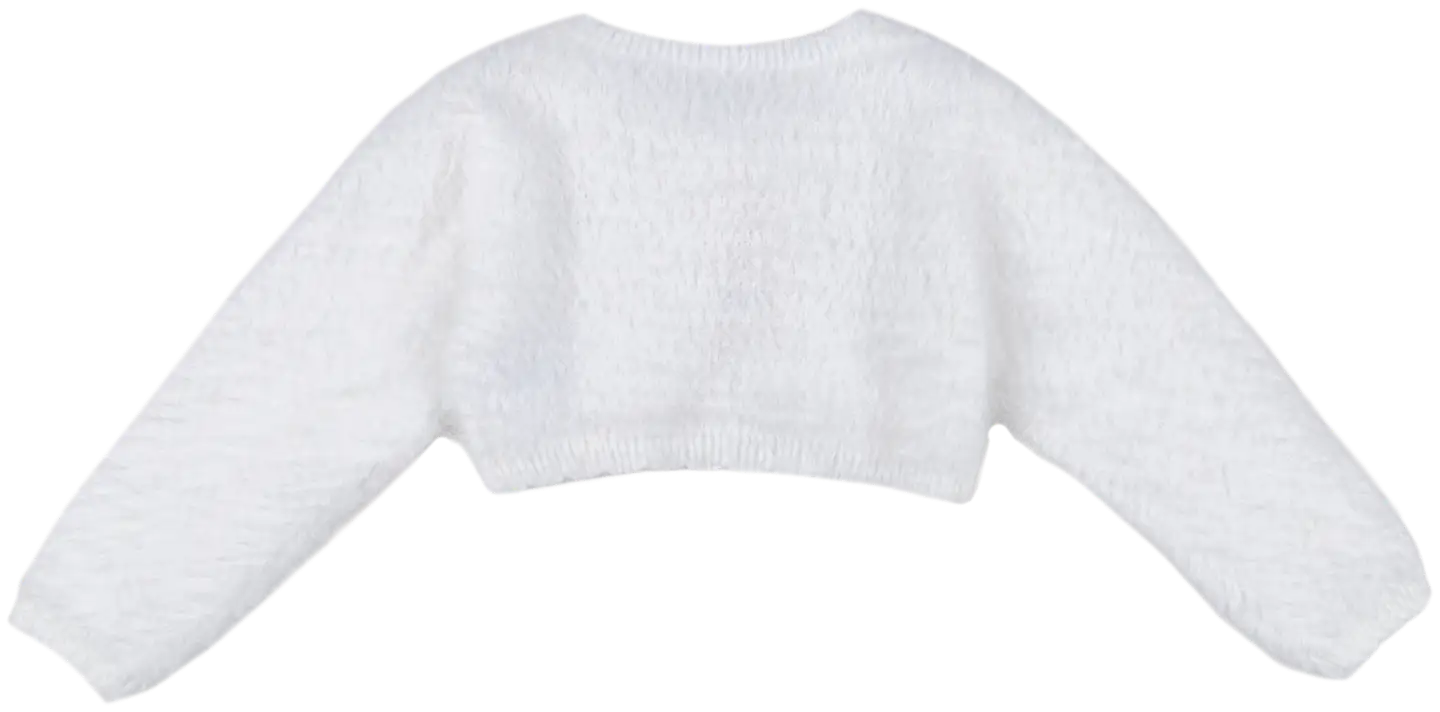 Ciraf lasten pörröinen neulebolero 25TC254018 - WHITE - 2
