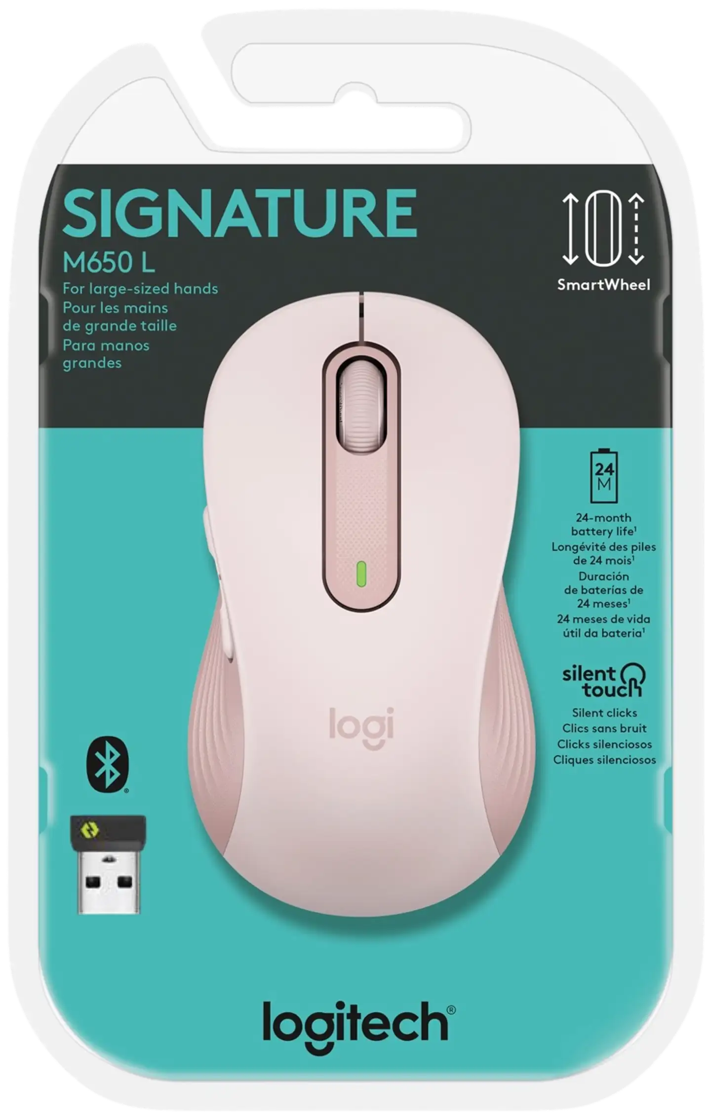Logitech langaton hiiri Signature M650 L Rose - 4