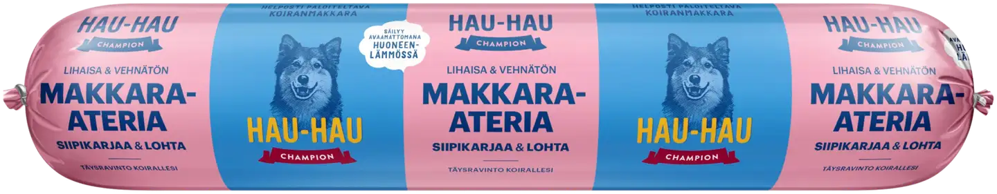 Hau-Hau Champion Makkara-ateria siipikarjaa ja lohta 500 g