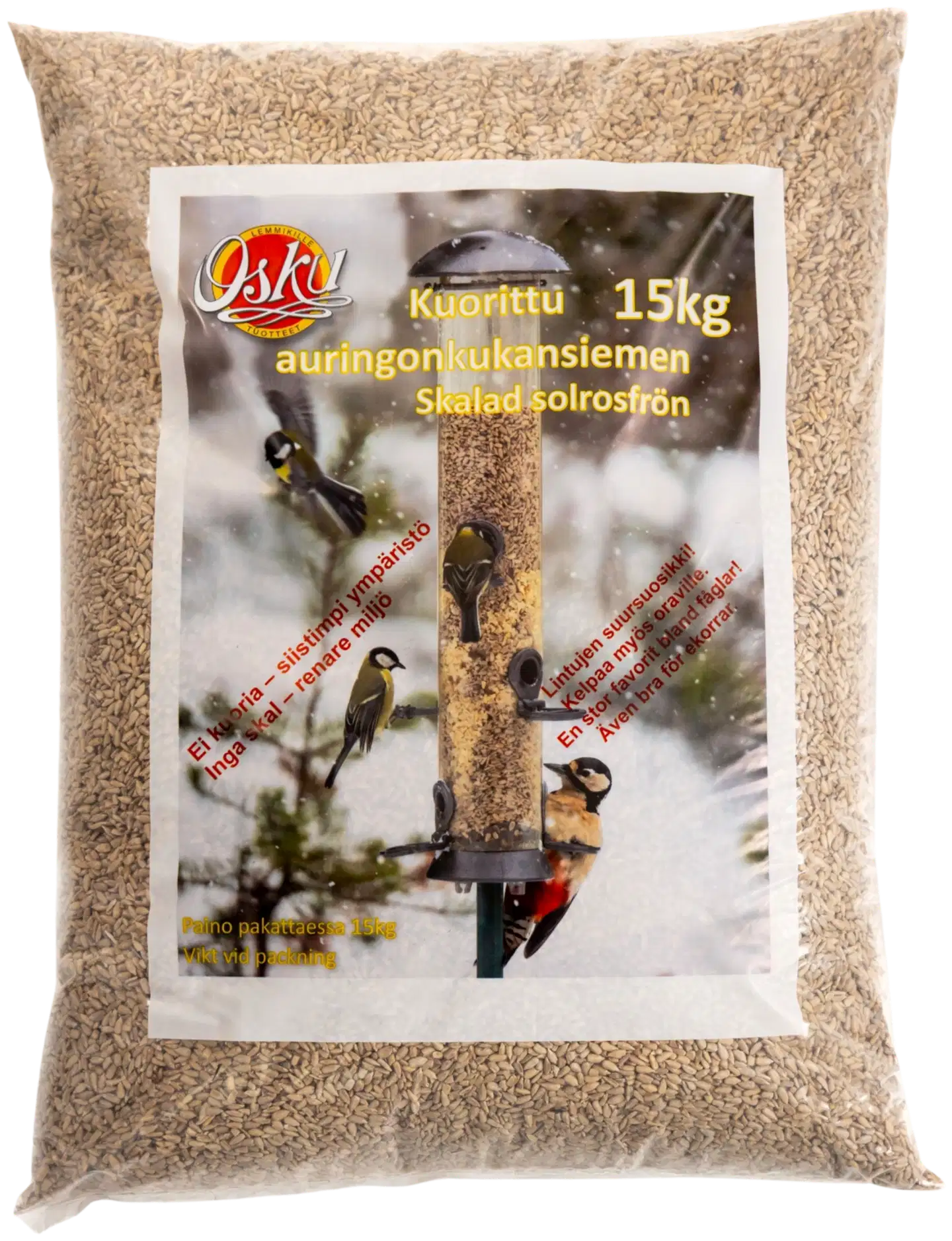 Osku  auringonkukansiemen kuorittu 15 kg