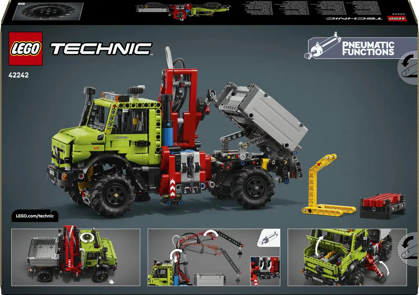 LEGO® Technic 42242 Nosturilla varustettu Mercedes-Benz Unimog U 5023 - 4