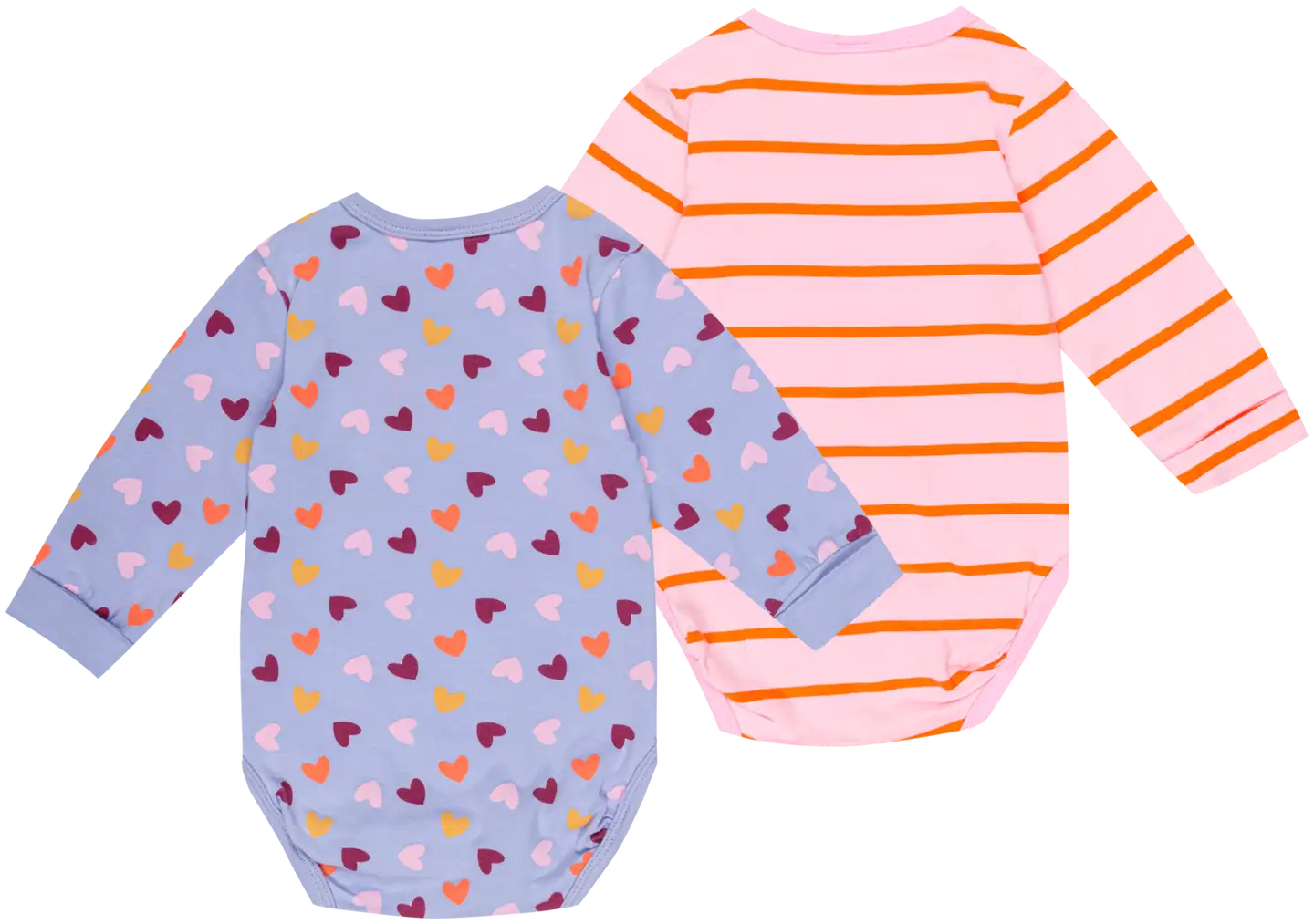 Ciraf vauvojen body Sydän & Raita 2-pack - pink hearts - 2