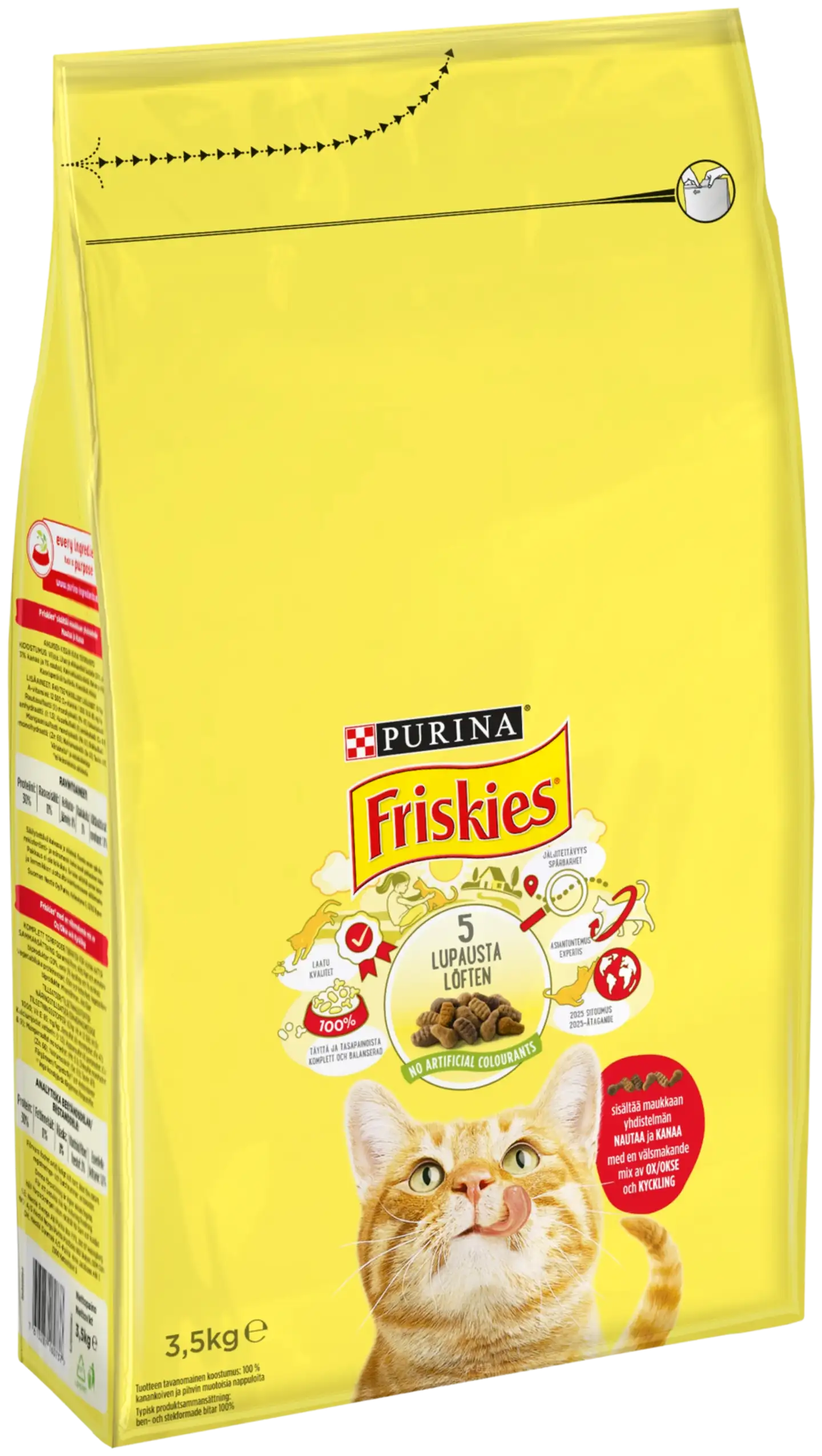 Friskies 3,5kg Adult Nautaa ja Kanaa kissanruoka