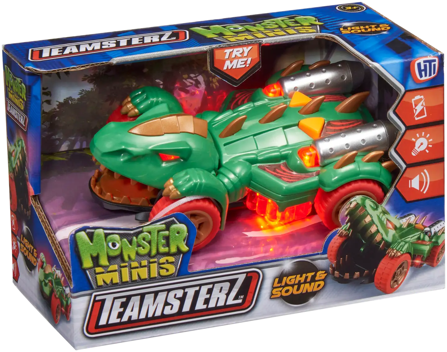 Teamsterz lelu Monster Minis dinoauto valoilla ja äänillä - 2