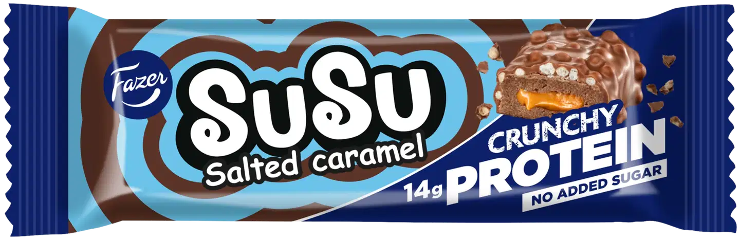 Fazer Susu Crunchy suolainen toffee proteiinipatukka 45g