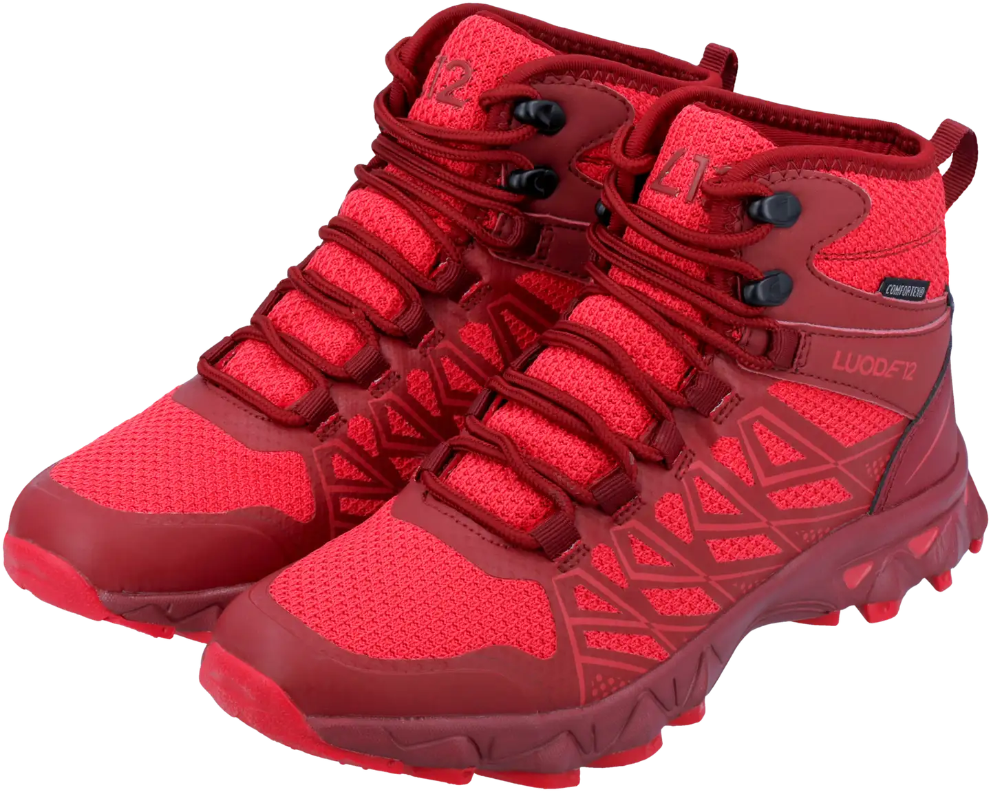 Luode12 naisten ulkoilujalkineet Jurmo Waterproof Mid - Red combi - 3