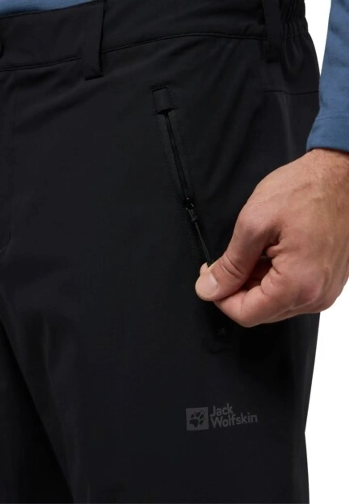 Jack Wolfskin miesten kuorihousut Parana - BLACK - 5