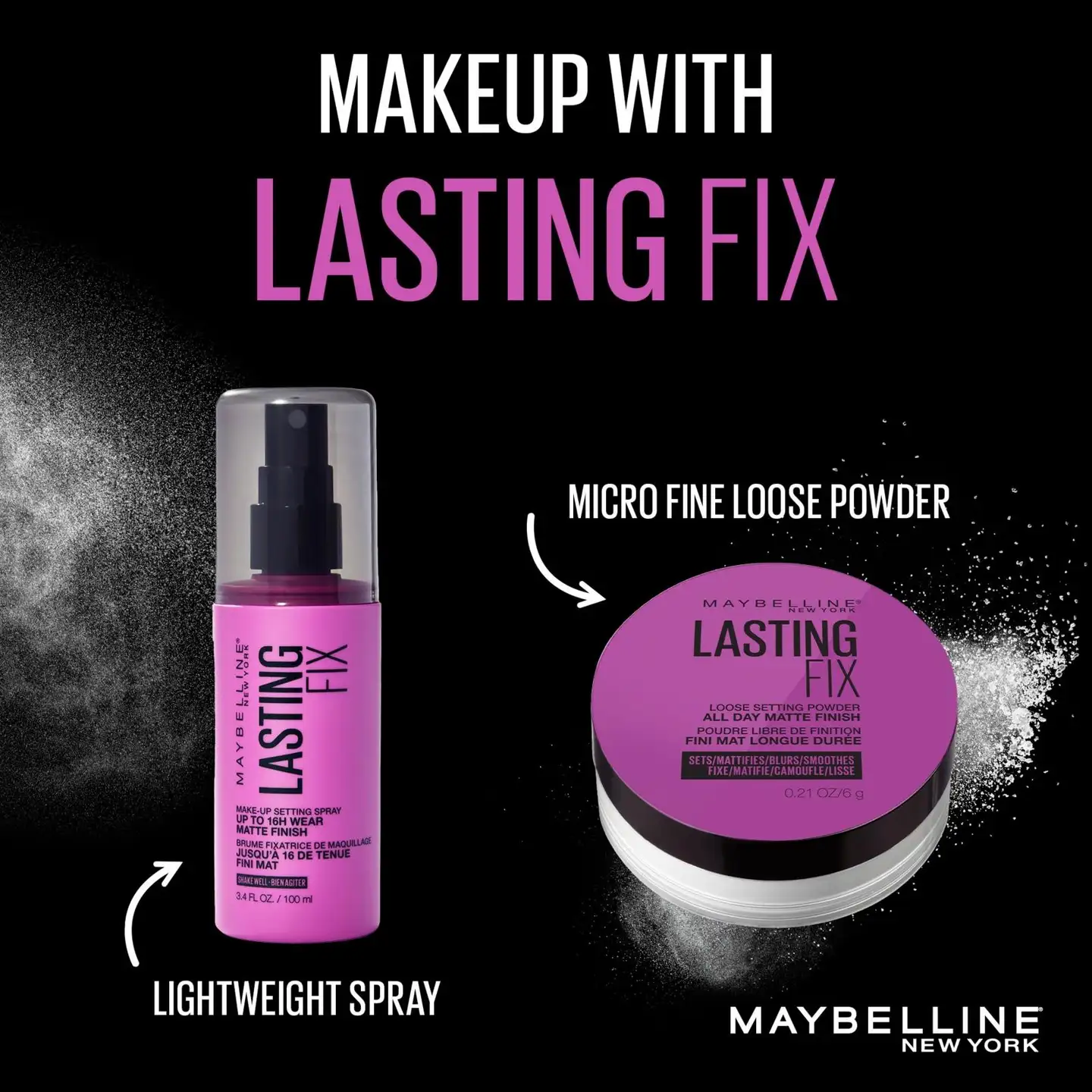 Maybelline New York Lasting Fix Loose Setting Powder All Day Matte Finish -irtopuuteri 6g - 5