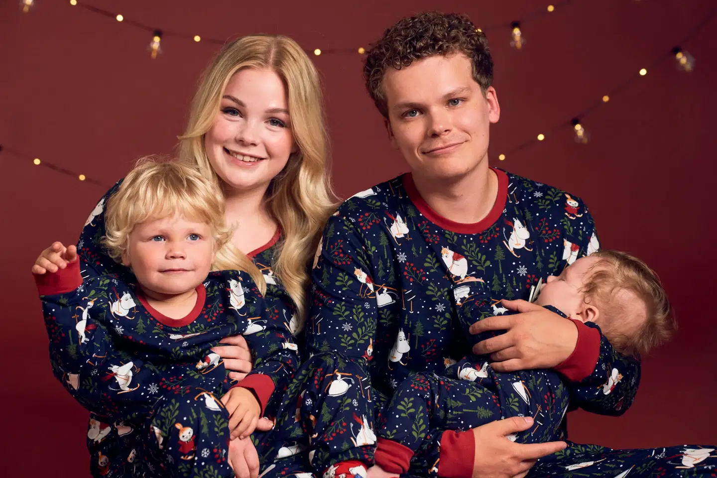 Muumi naisten pyjama Hiihtoretki 593716 - tummansininen - 9