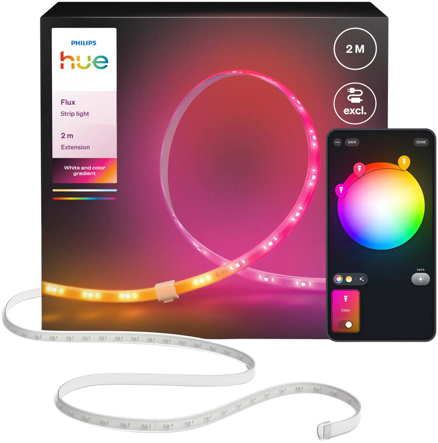 Philips Hue Flux valonauhan jatko-osa 2 m - 1