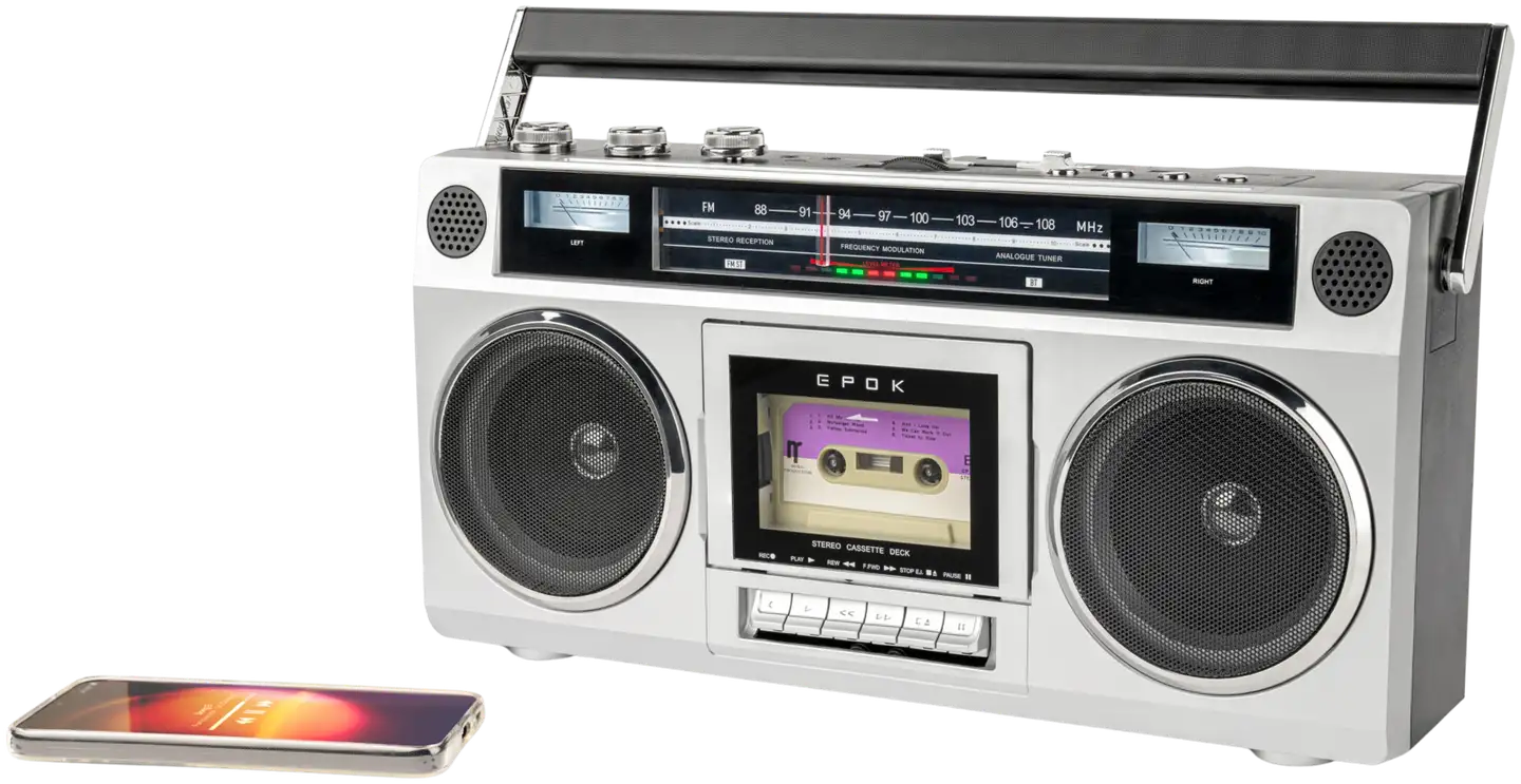 Bigben Epok kannettava kasettisoitin Bluetooth yhteydellä Ghetto Blaster - 2