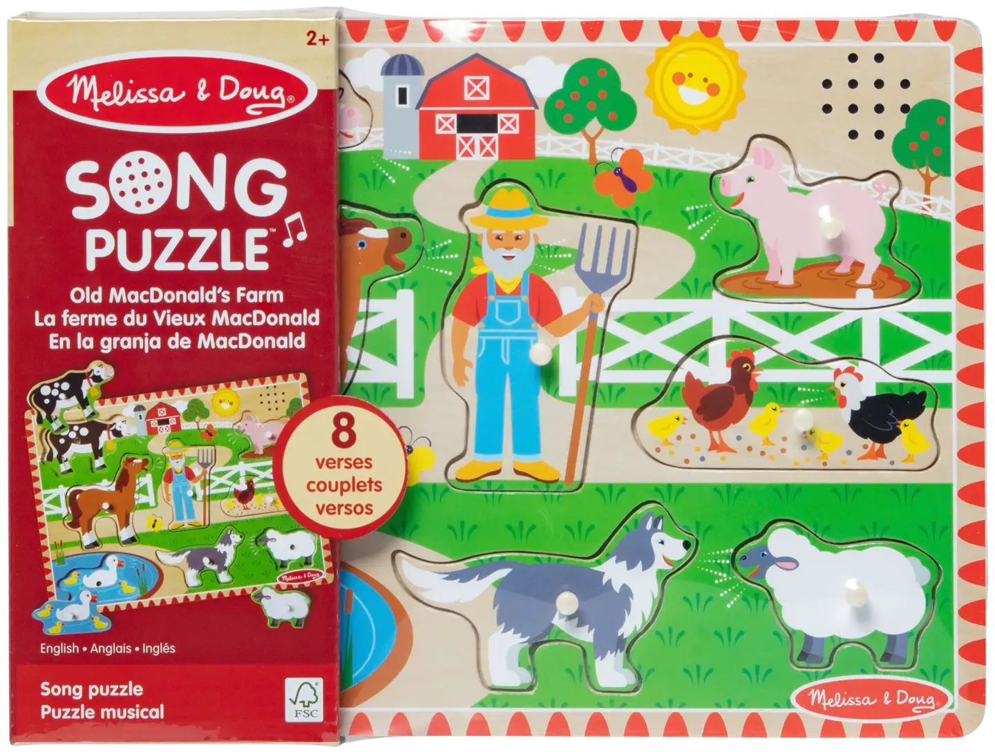 Melissa & doug Äänipalapeli Piippolan vaarilla oli talo (englanninkieliset laulut) - 1
