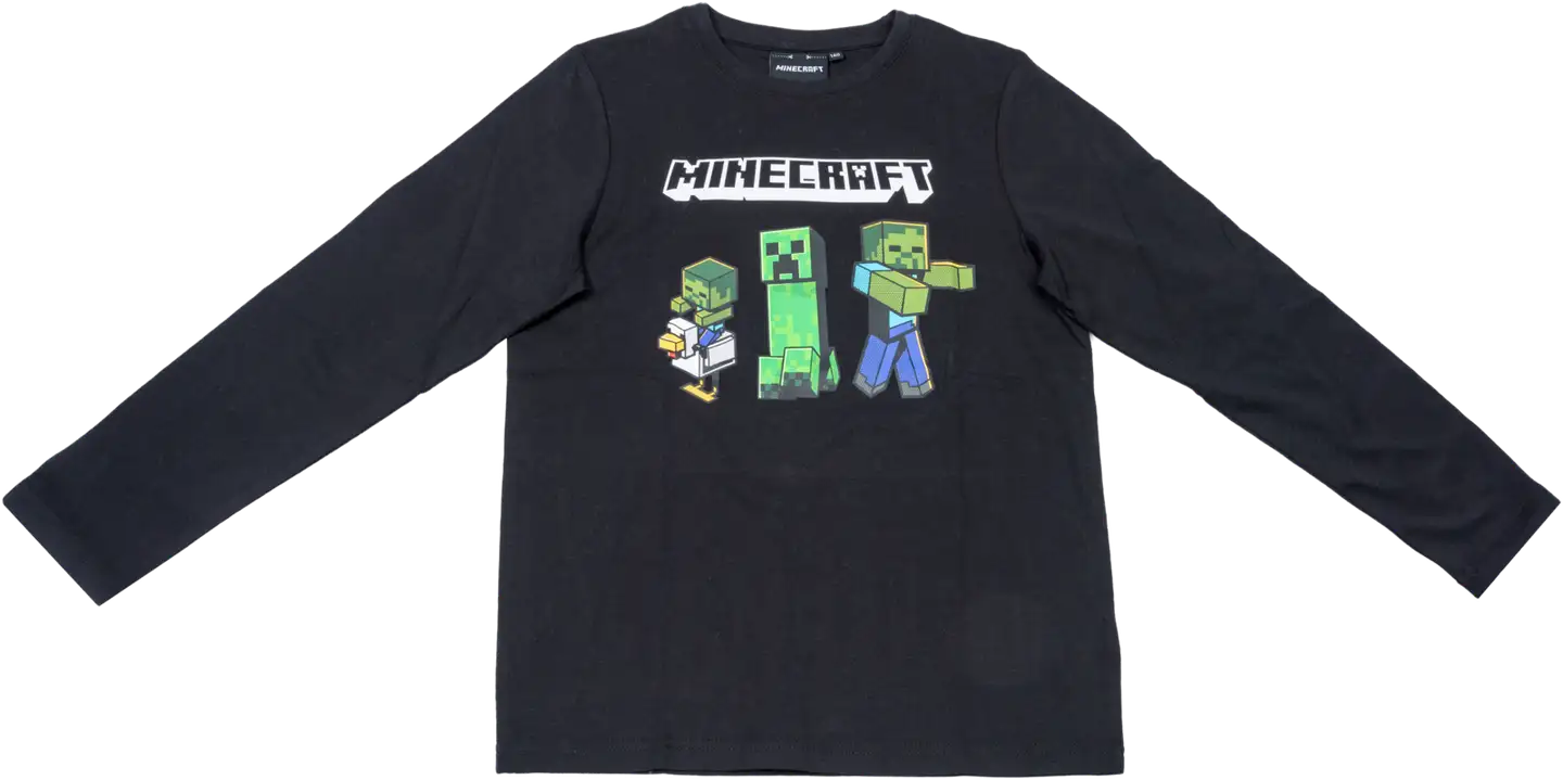 Minecraft lasten trikoopaita - MUSTA