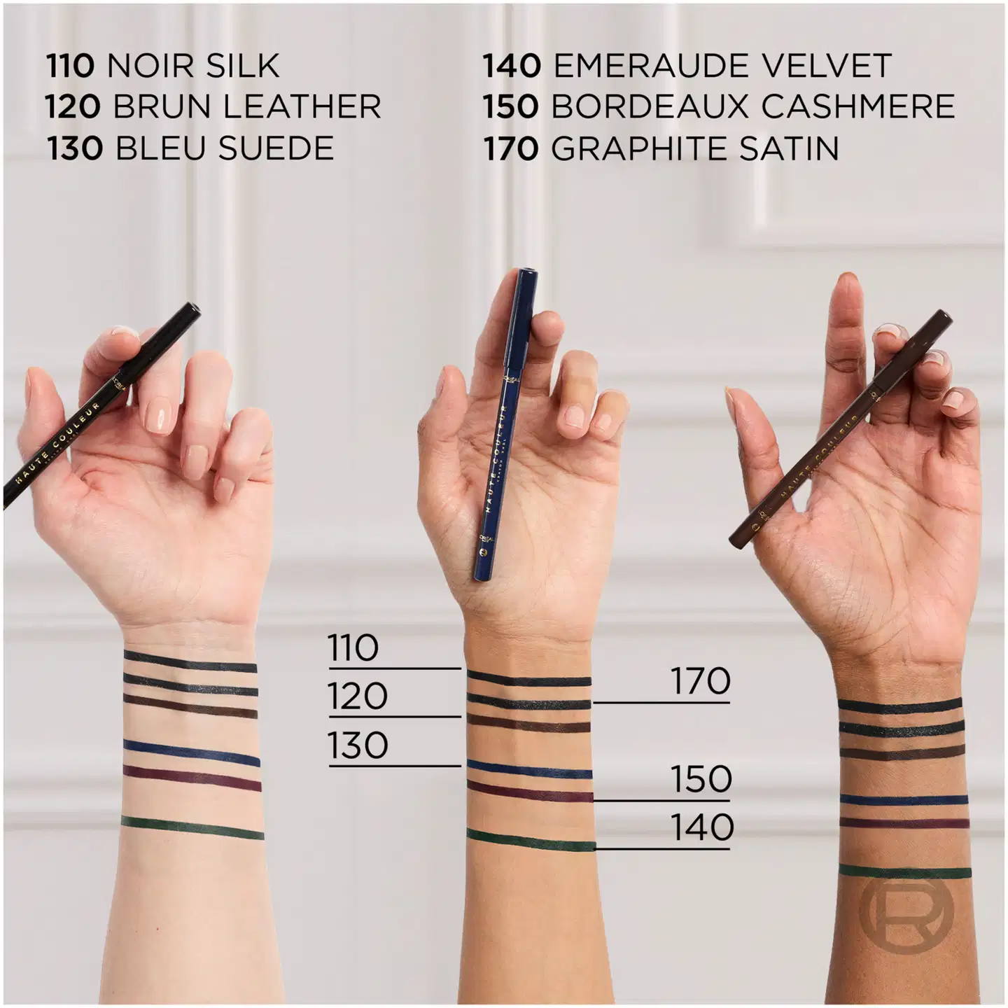 L'Oréal Paris Haute Couleur Silmänrajauskynä 120 Brun Leather 1,2 g - Bleu Suede - 7