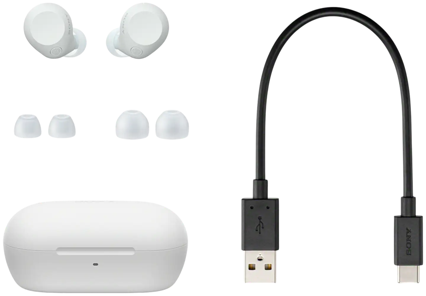 Sony langattomat vastamelunappikuulokkeet WF-C710NW valkoinen - 11