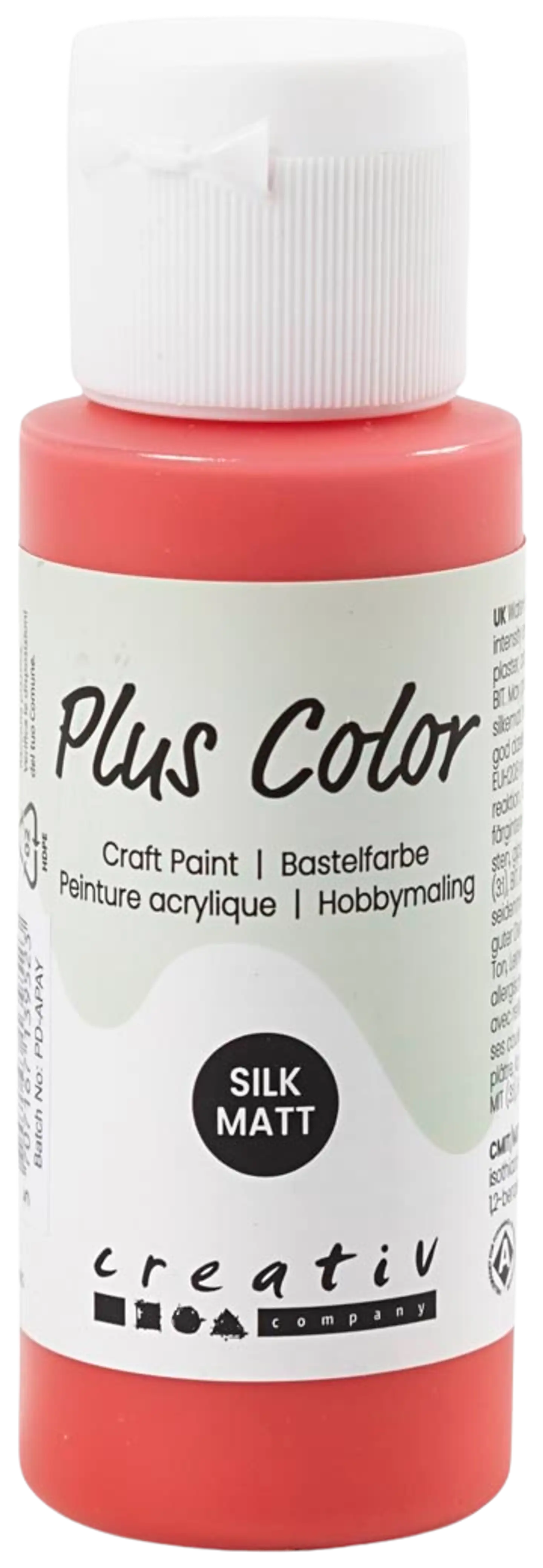 Plus Color askartelumaali 60 ml punainen - 1