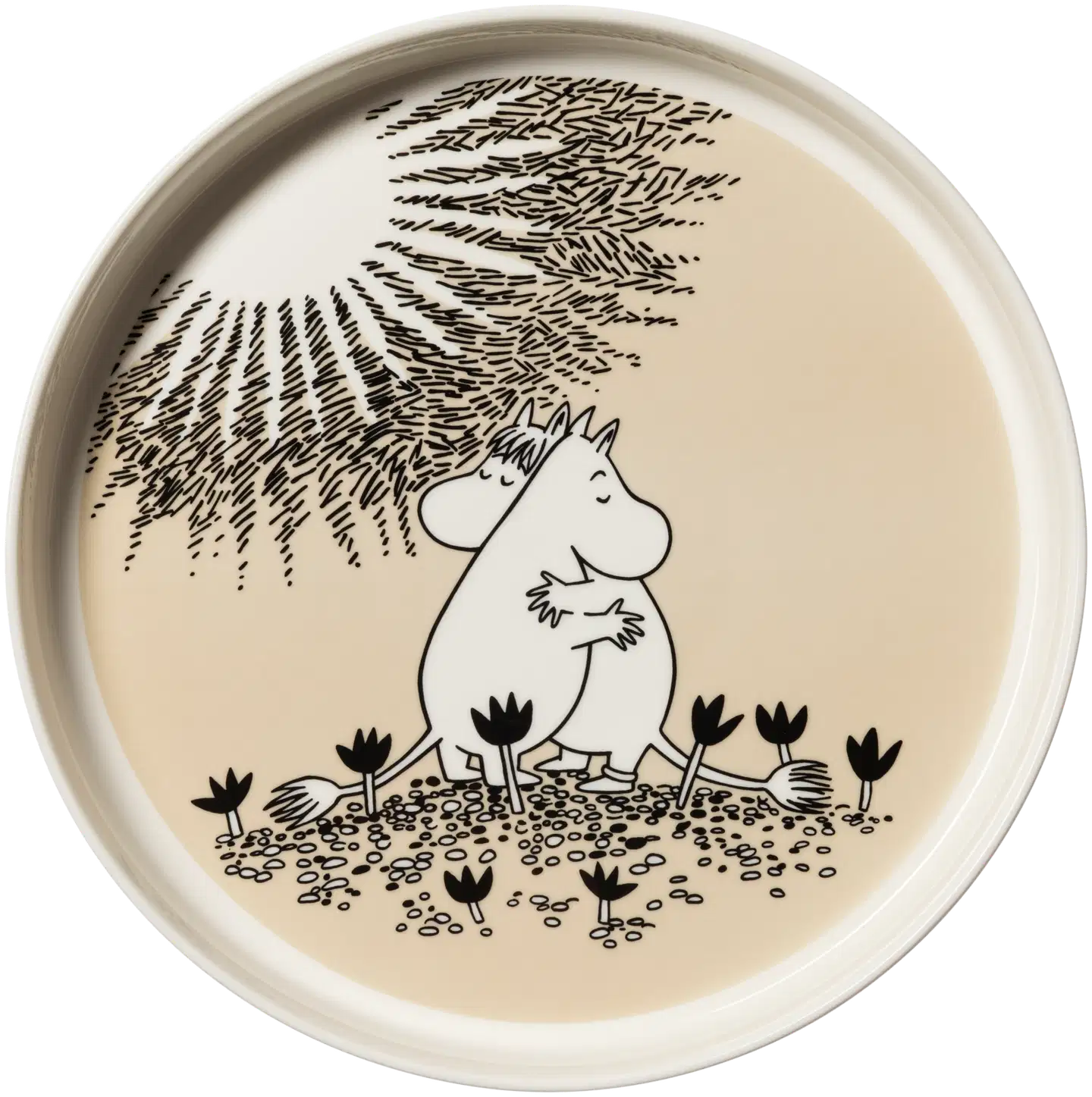 Moomin Arabia Muumi piirakkavuoka 28cm Rakkaus beige - 1