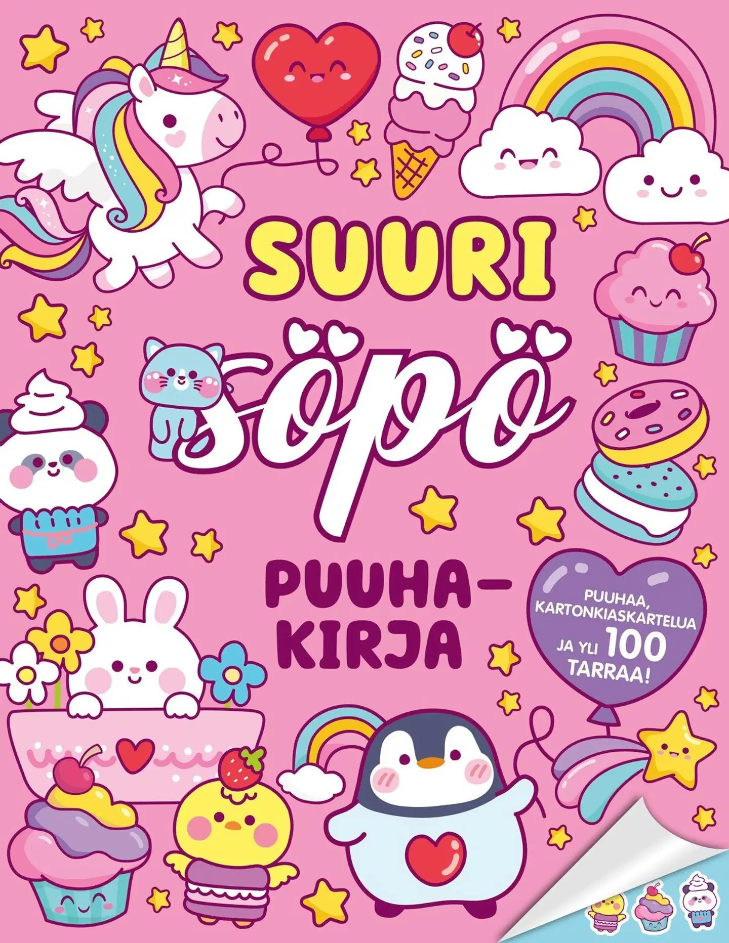 Suuri söpö puuhakirja - Puuhaa, kartonkiaskartelua ja yli 100 tarraa!