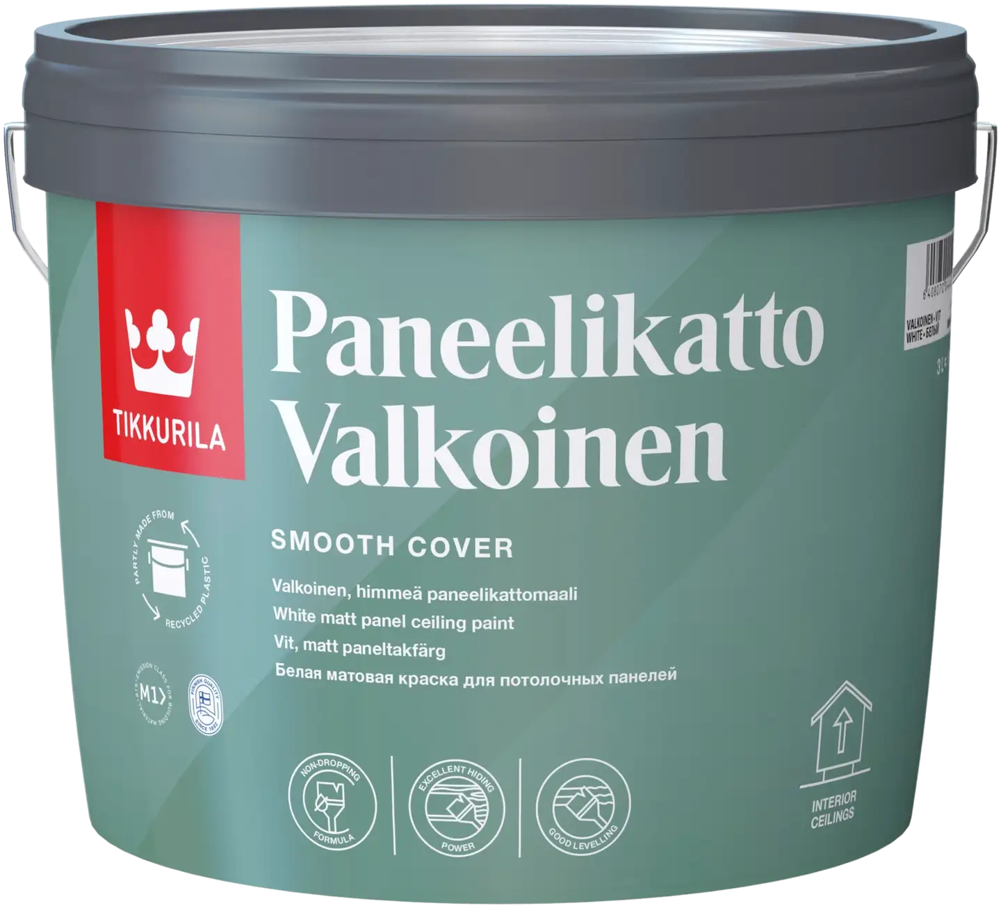 Tikkurila paneelikattomaali Paneelikatto Valkoinen 3 l valkoinen himmeä