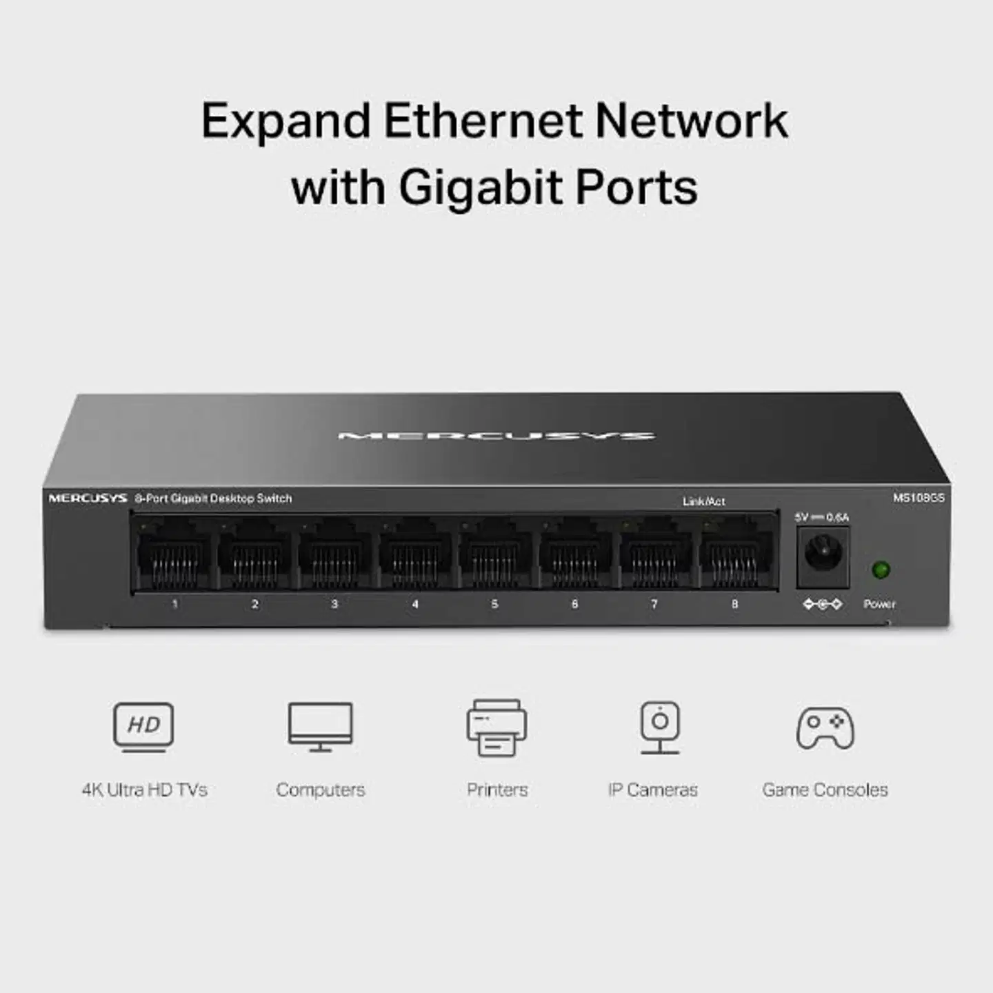 Mercusys MS108GS 8-porttinen Gigabit-kytkin - 6