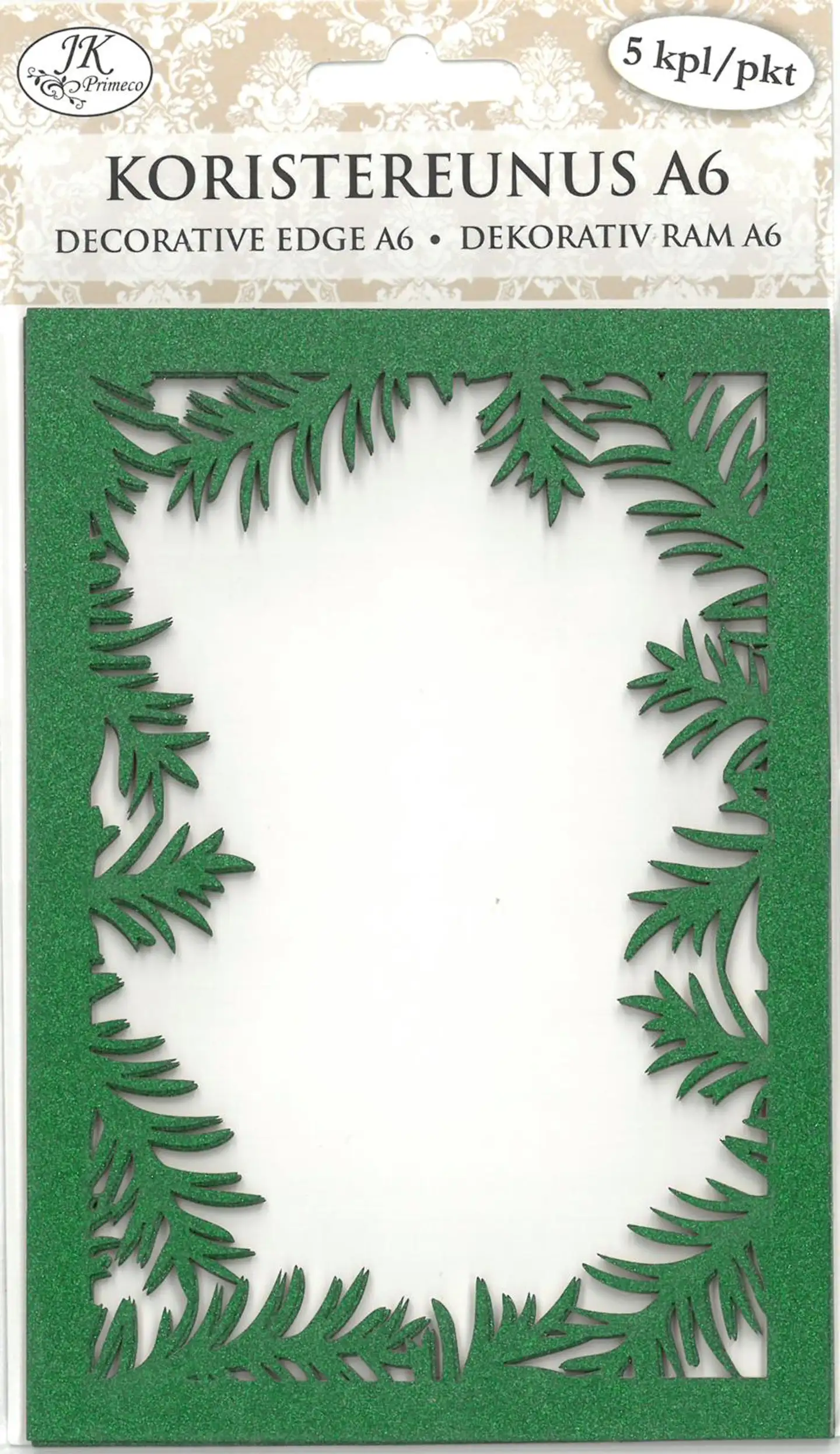 J.K. Primeco koristereunus A6 Havut vihreä glitter 5kpl