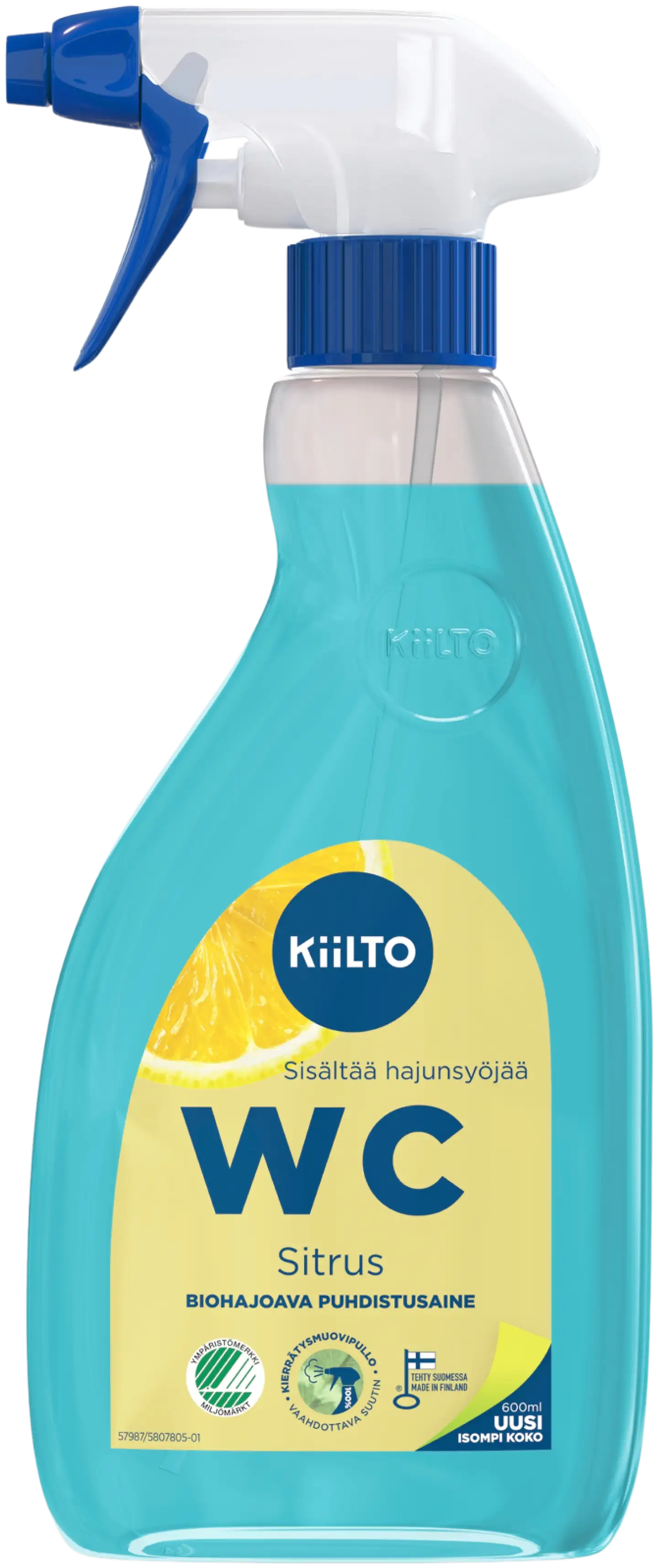 Kiilto WC biohajoava puhdistussuihke Sitrus 600 ml