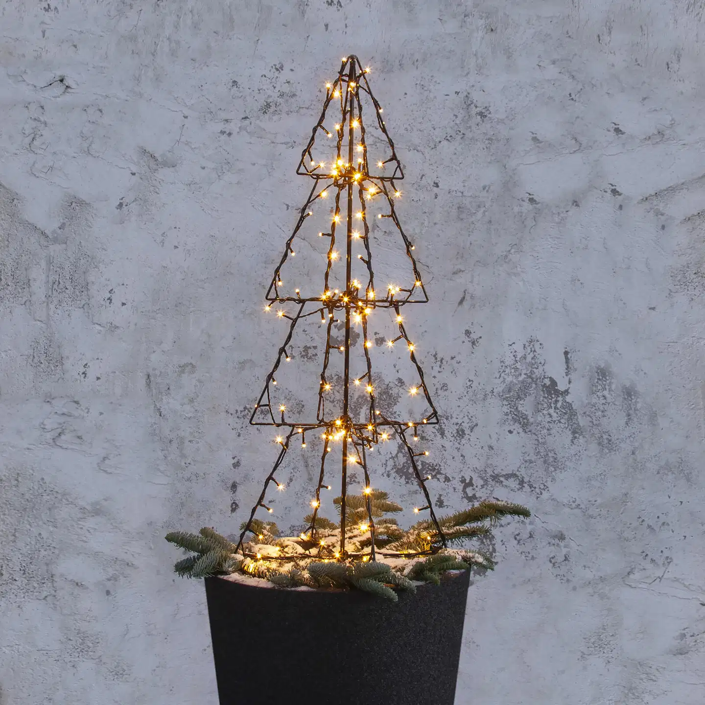 Star Trading LED ulkokoristekuusi Foldy 3,6W 2500K musta - 4