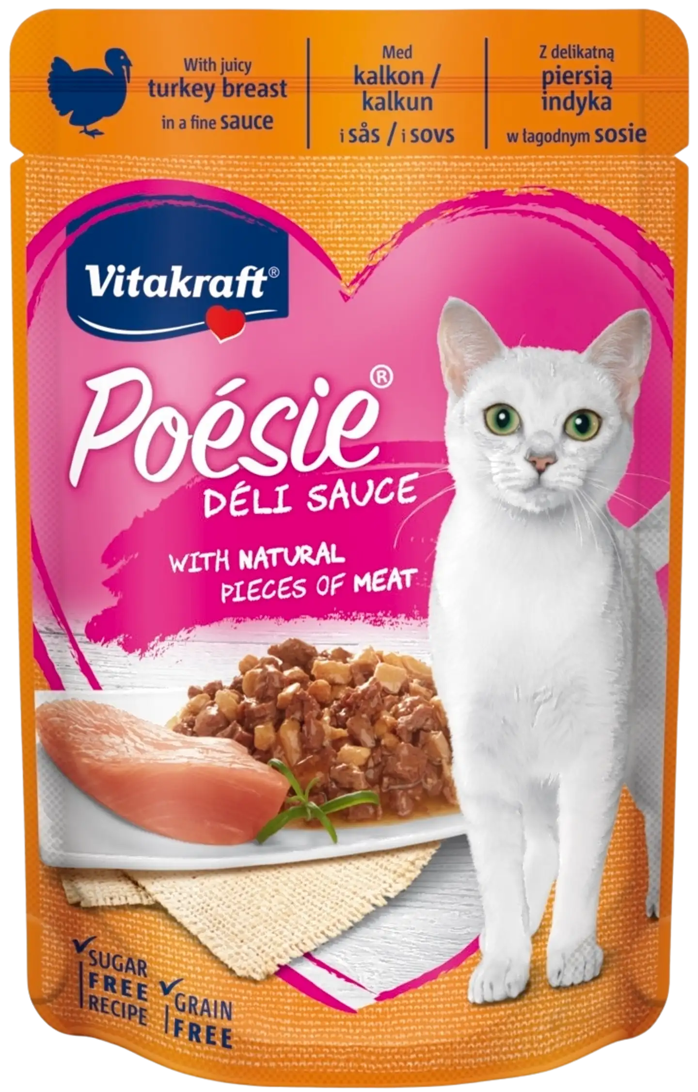 Vitakraft Poésie® Délice Kissan märkäruoka, kalkkunaa kastikkeessa 85g