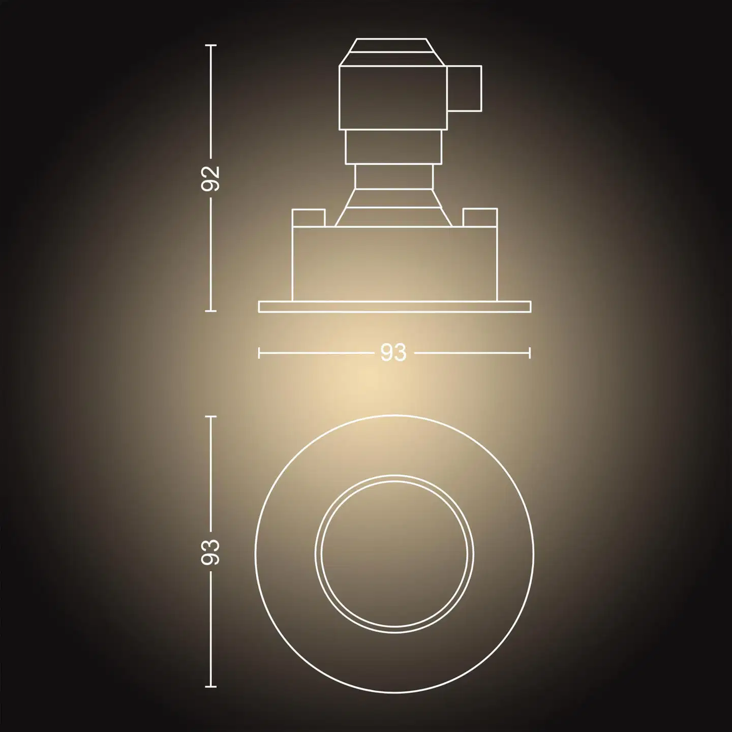 Philips Hue Adore -upotettava kohdevalo kylpyhuoneeseen 4.2W 2200-6500K 400LM 3 kappaletta - 3