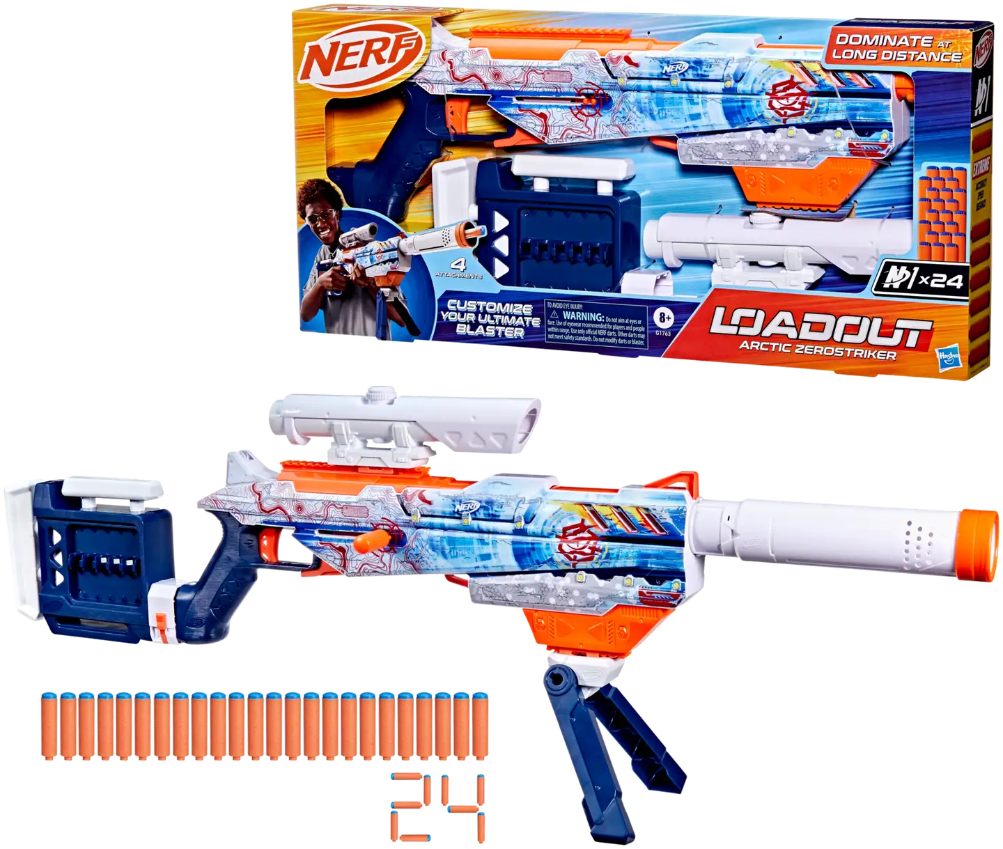 Nerf Loadout leikkipyssy Arctic zerostriker - 3